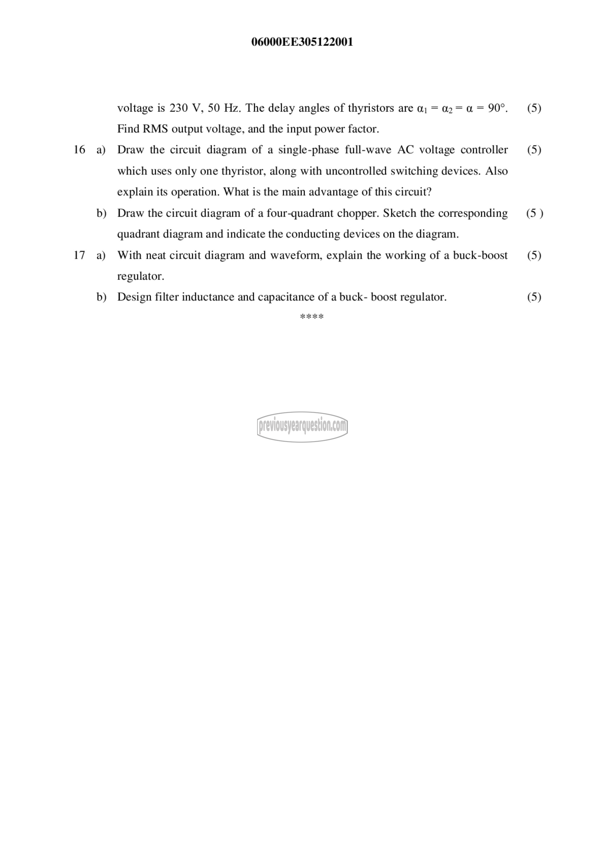 Question Paper - Power ElectronEE305ics-3