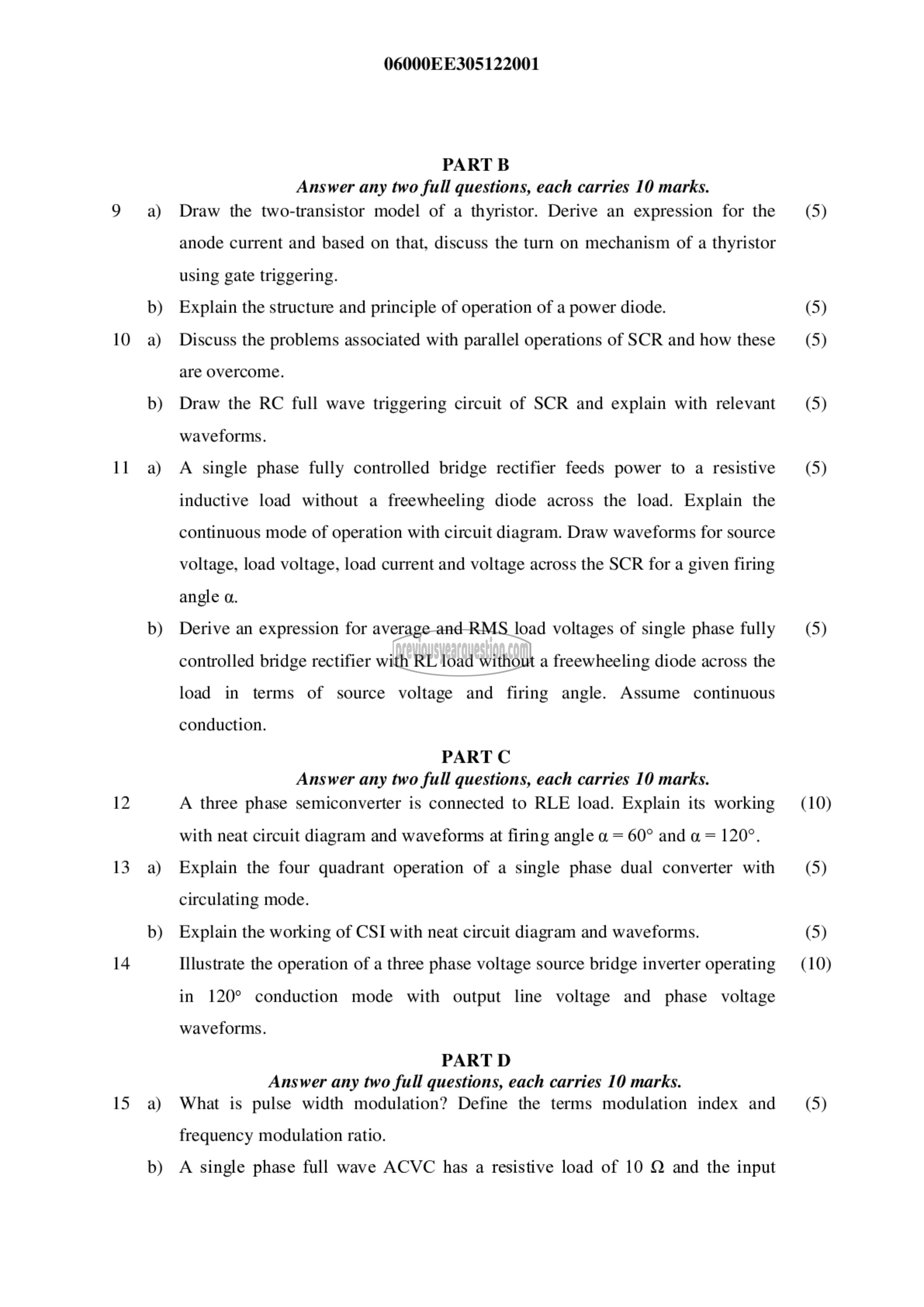 Question Paper - Power ElectronEE305ics-2