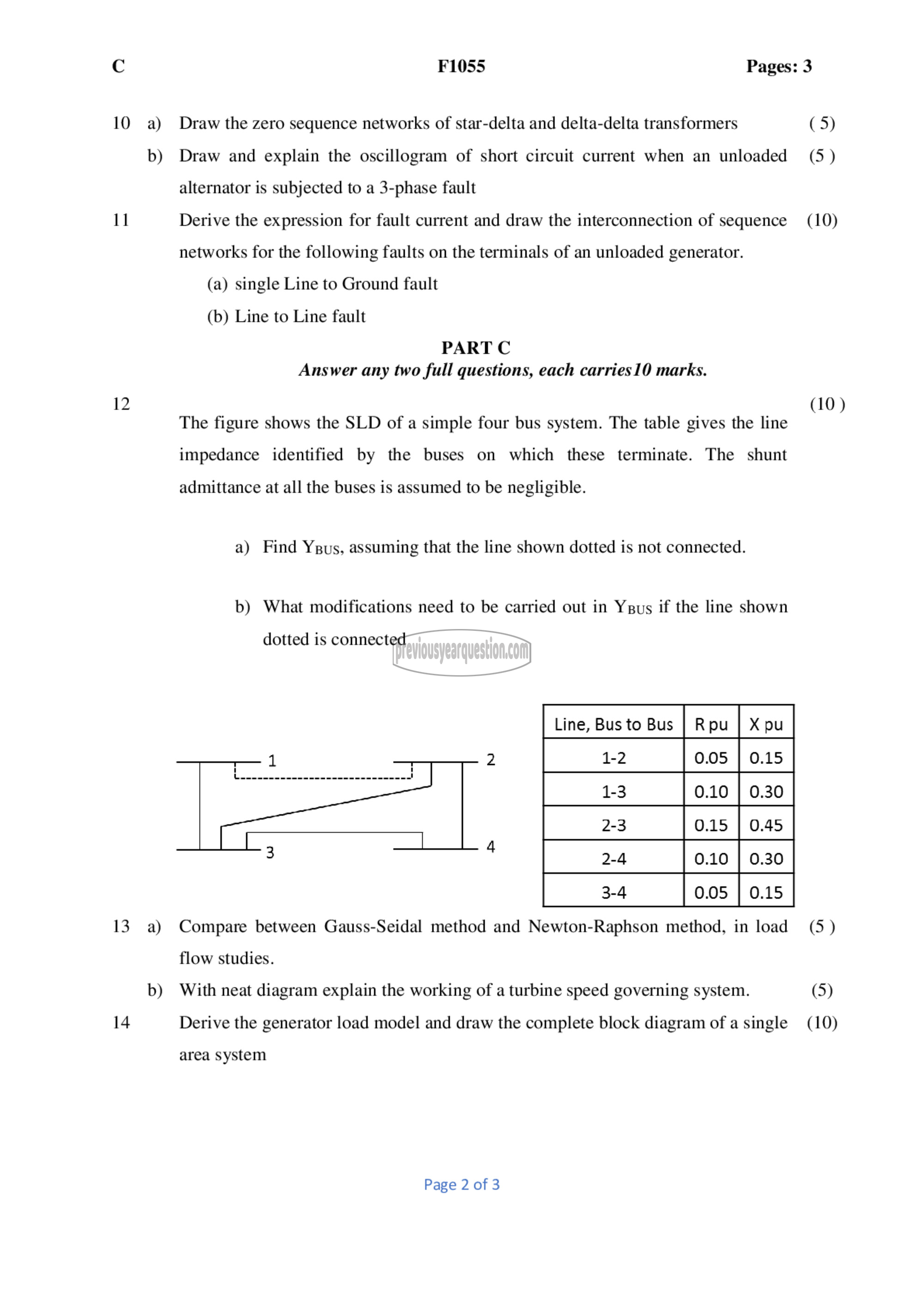 Question Paper - Power System Analysis-2