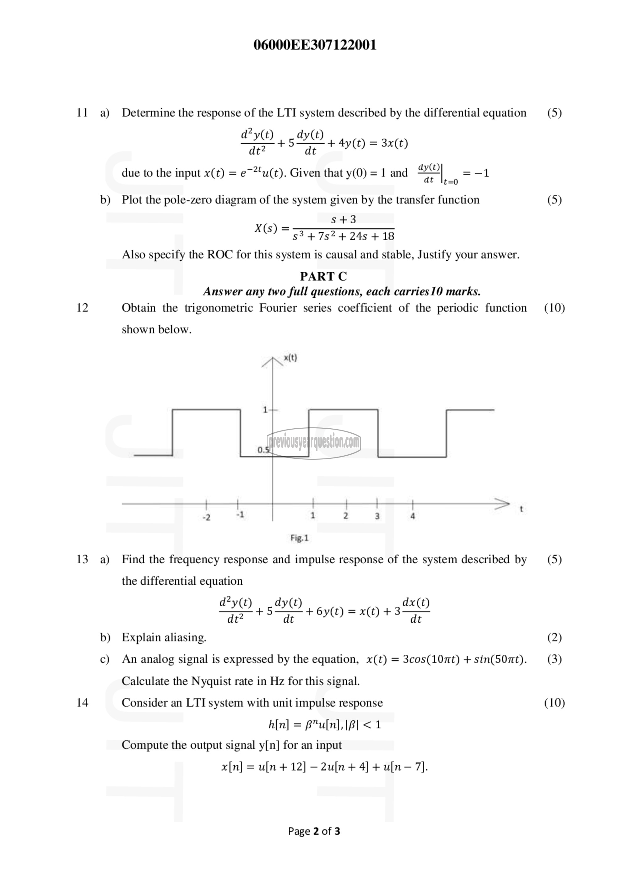 Question Paper - Signals and Systems-2