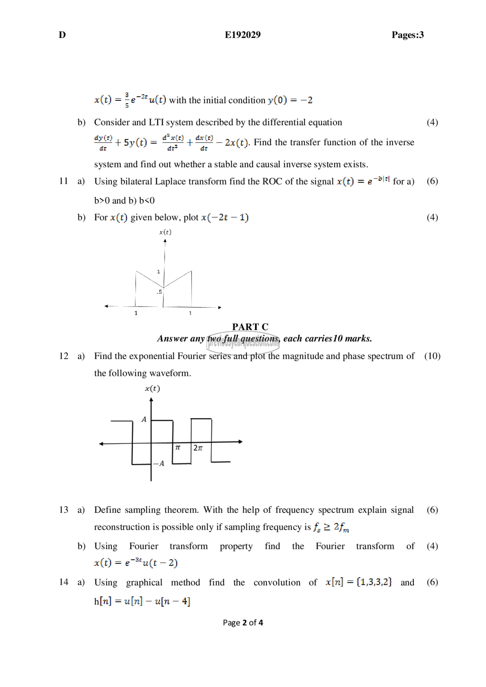 Question Paper - Signals and Systems-2