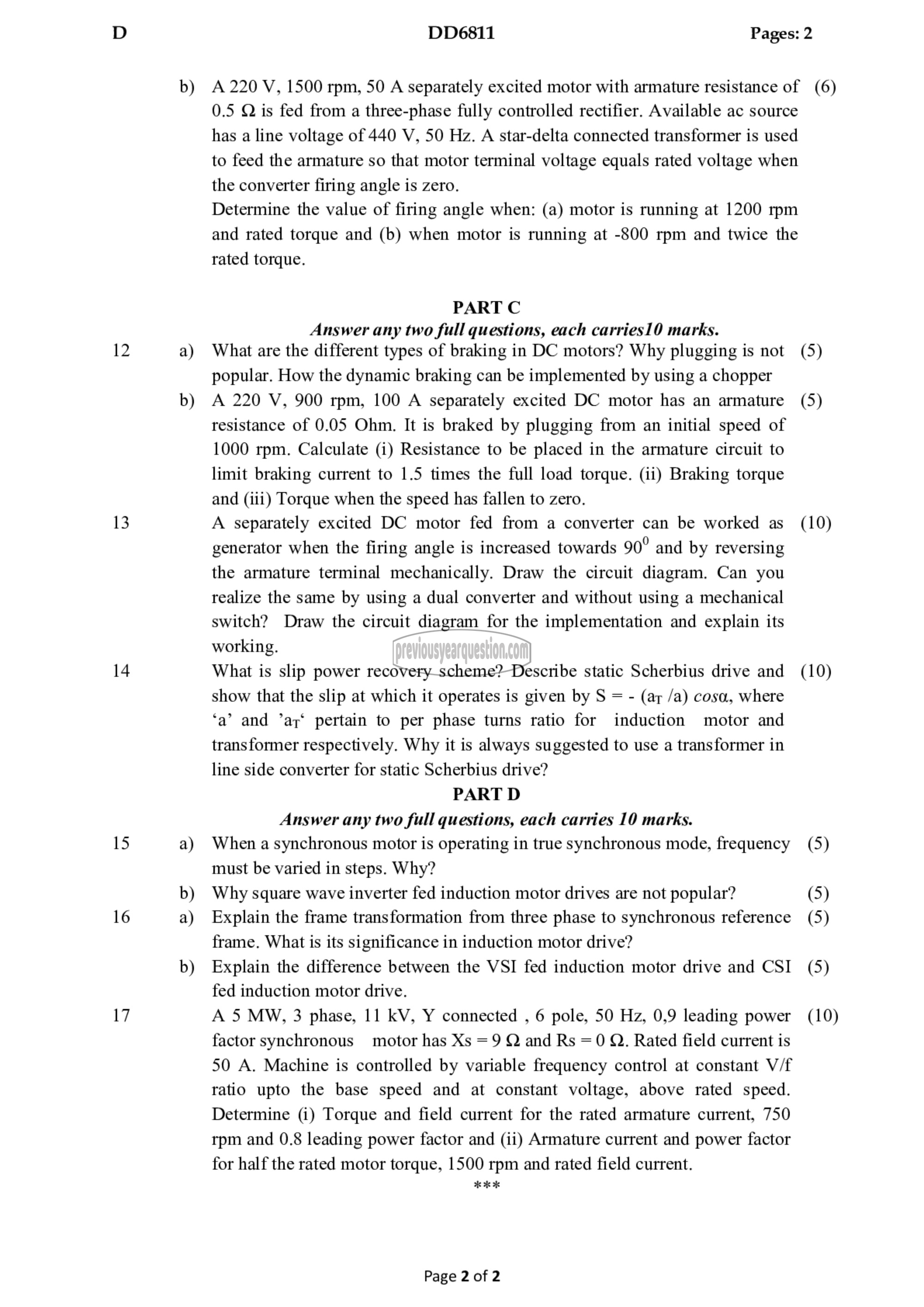 Question Paper - Electric Drives-2