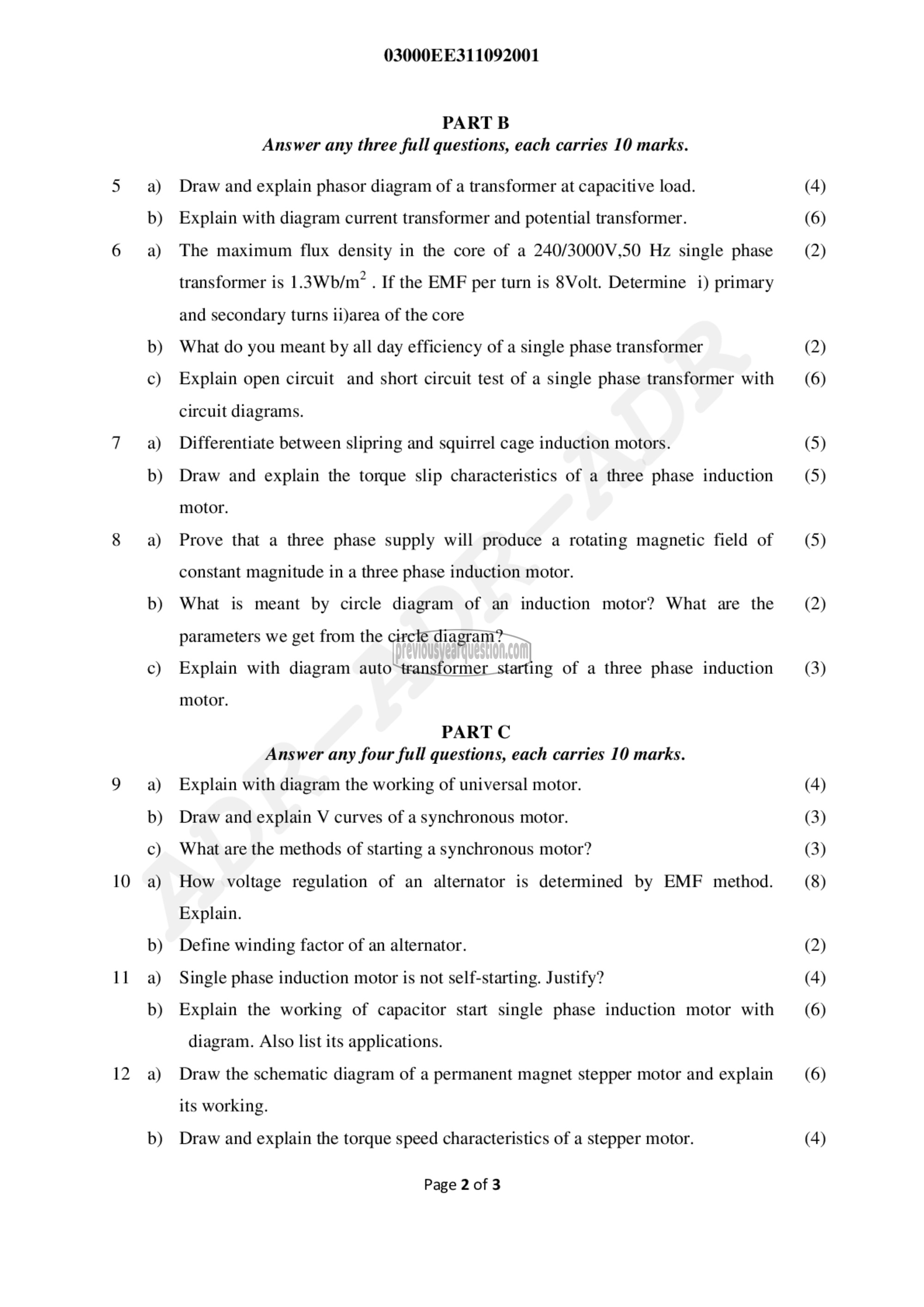 Question Paper - Electrical Drives &Control for Automation-2