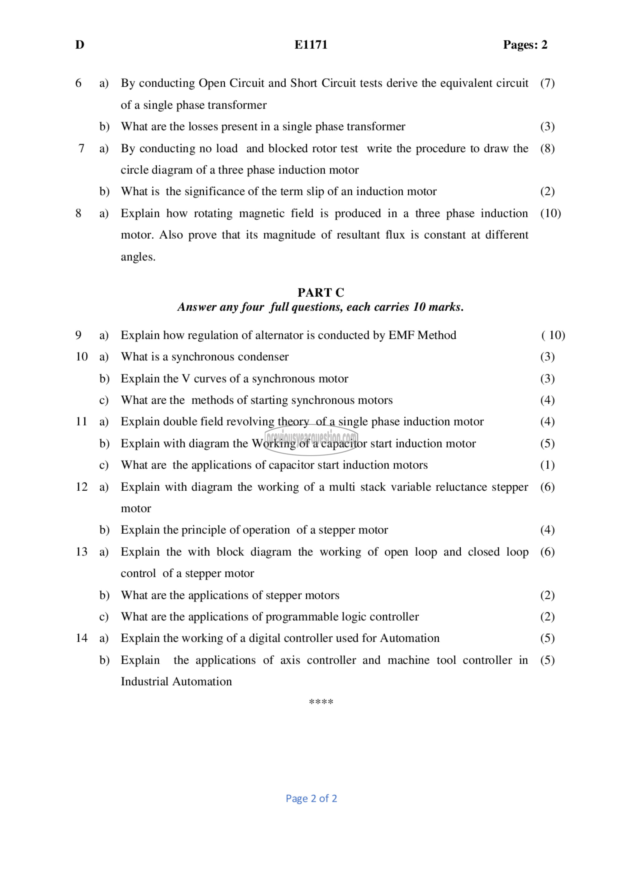 Question Paper - Electrical Drives &Control for Automation-2