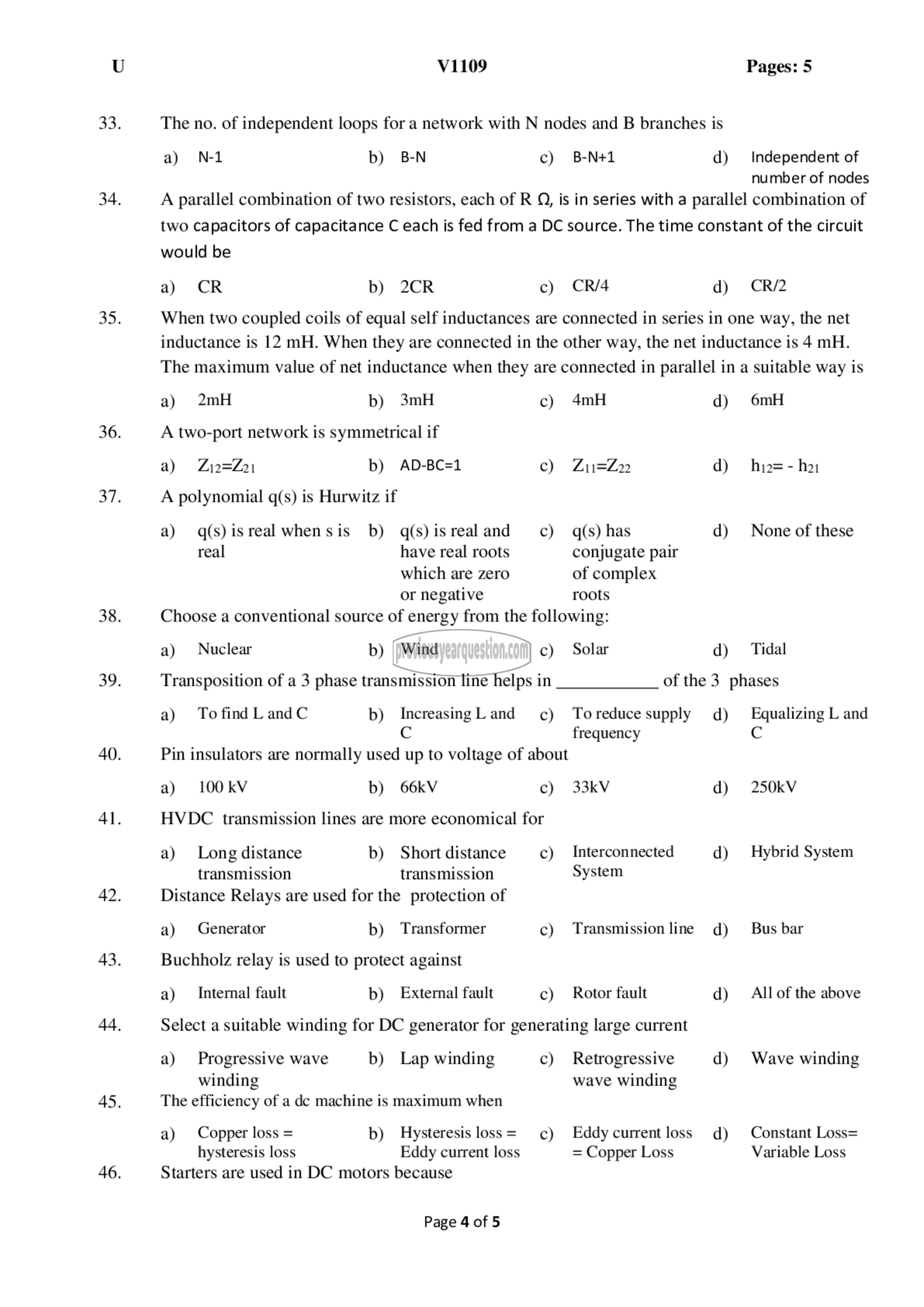 Question Paper - Comprehensive Exam-4