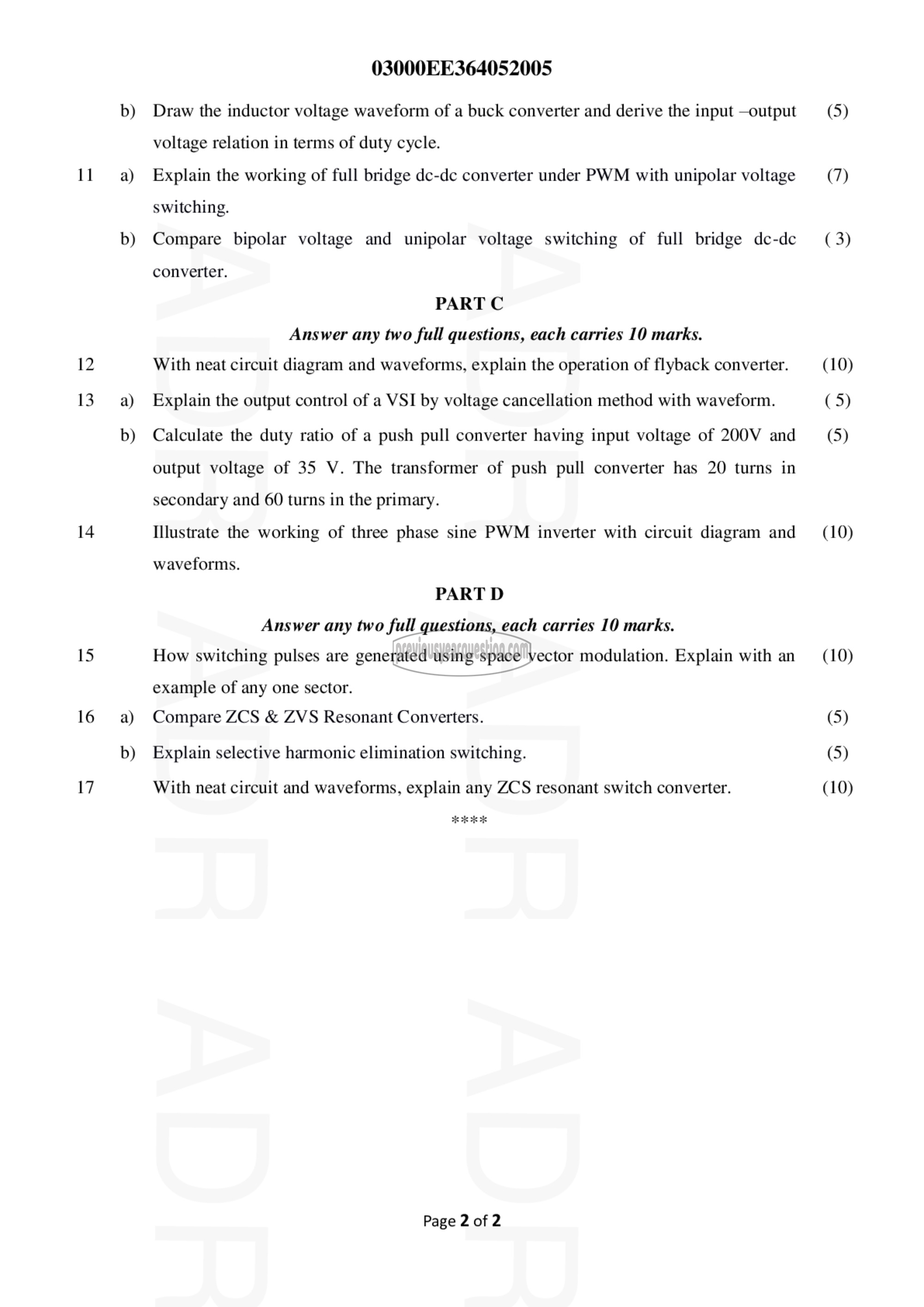 Question Paper - Switched Mode Power Converters-2