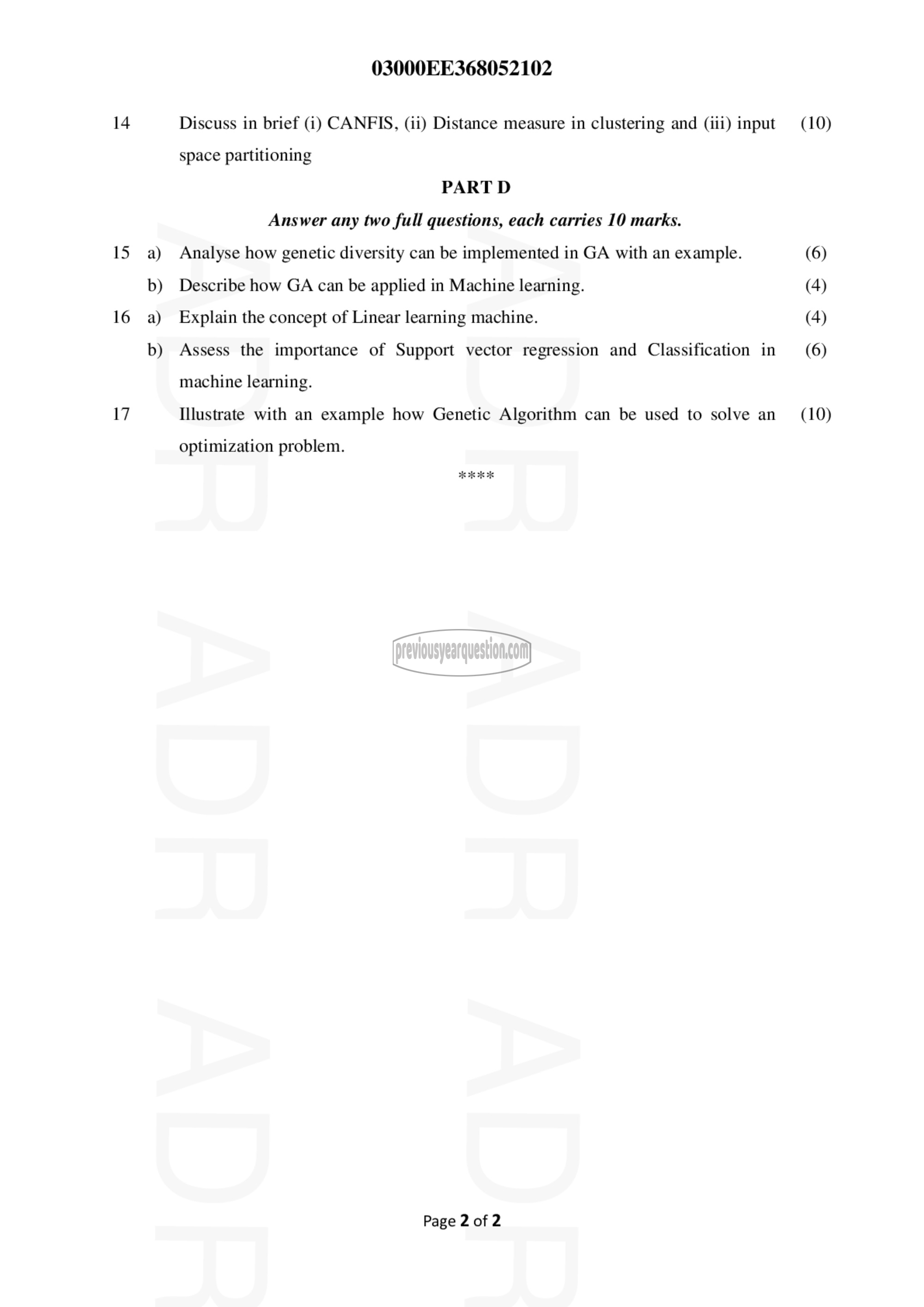 Question Paper - Soft Computing-2