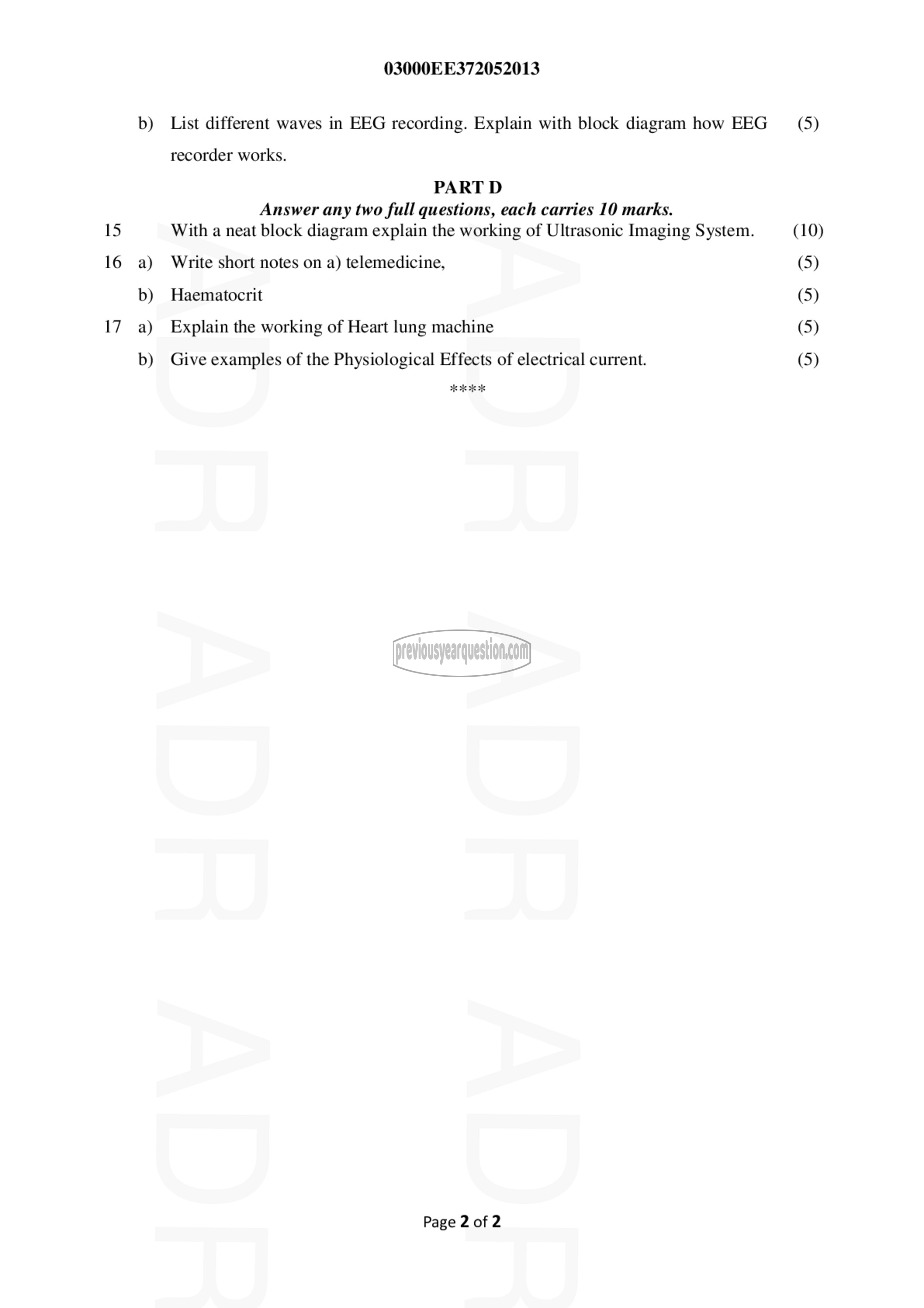 Question Paper - Biomedical Instrumentation-2