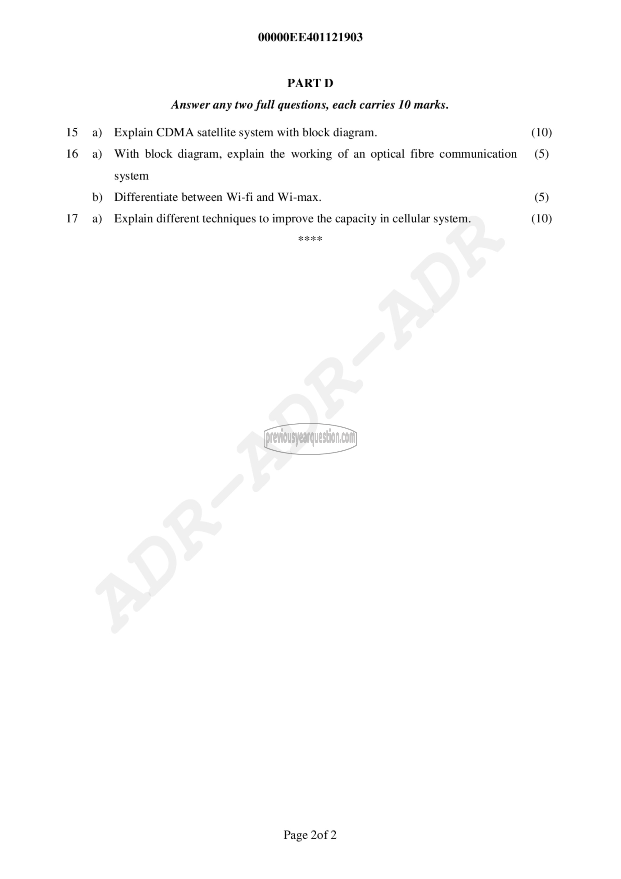 Question Paper - Electronic communication-2