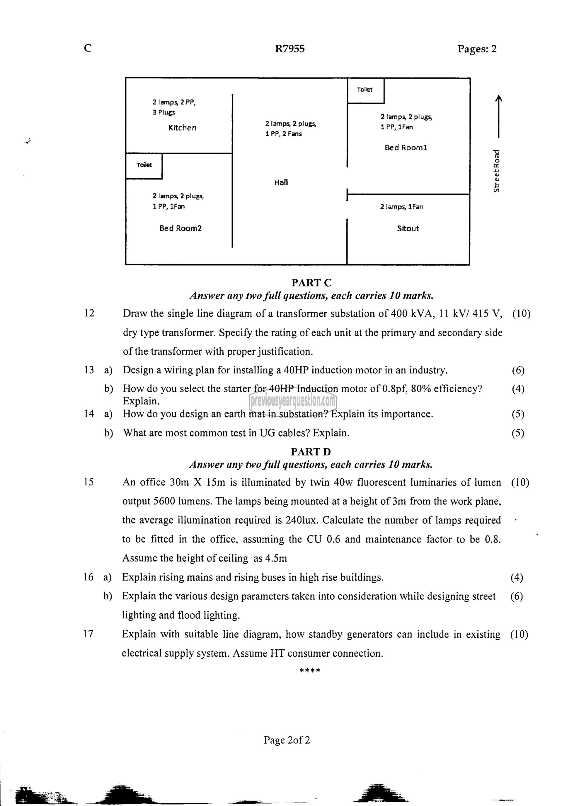 Question Paper - Electrical system design-2