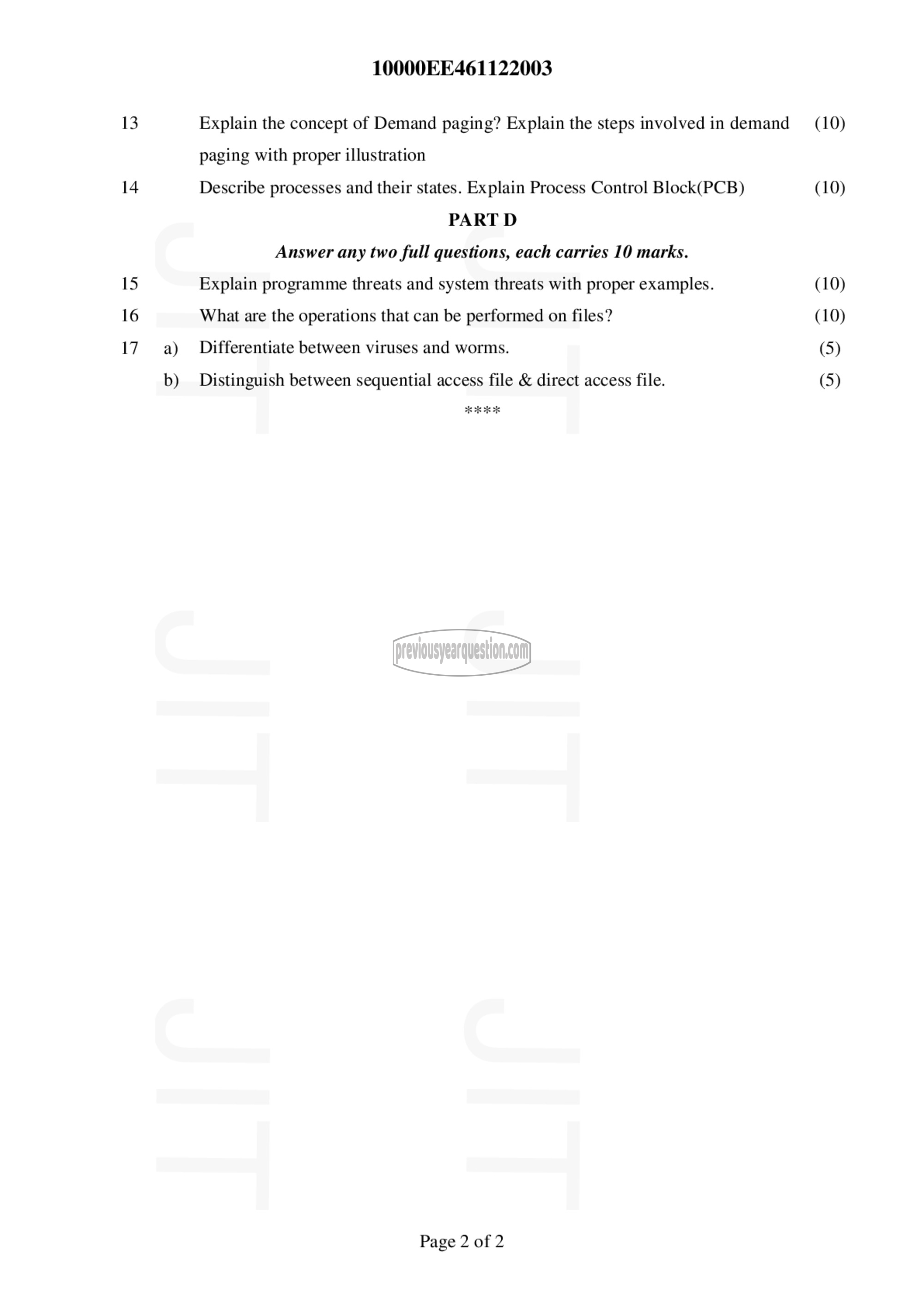 Question Paper - Modern Operating Systems-2