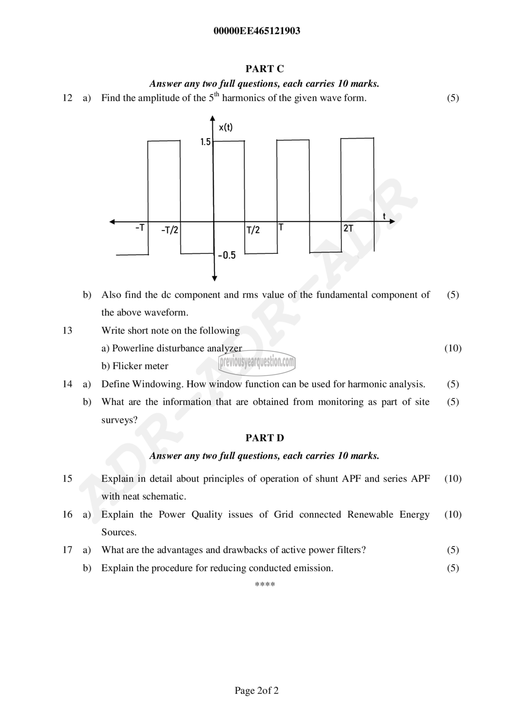 Question Paper - Power Quality-2