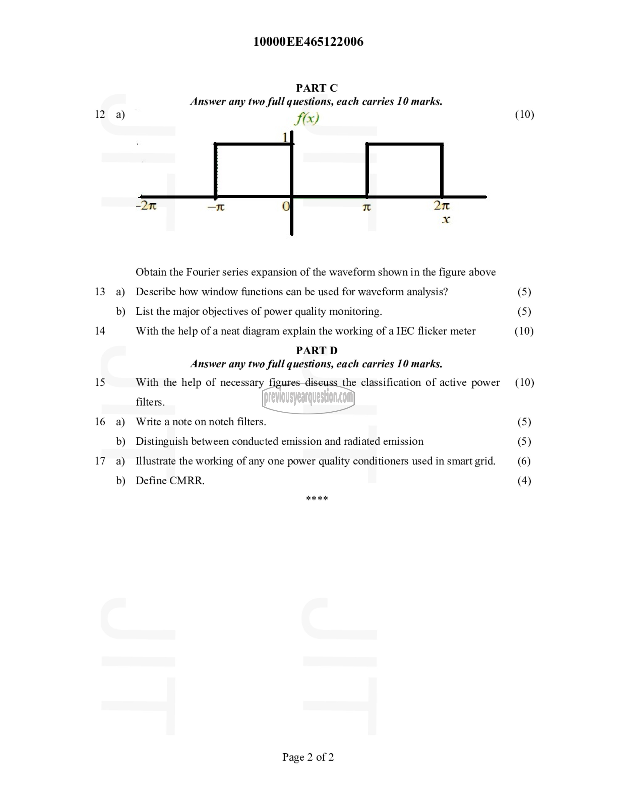 Question Paper - Power Quality-2