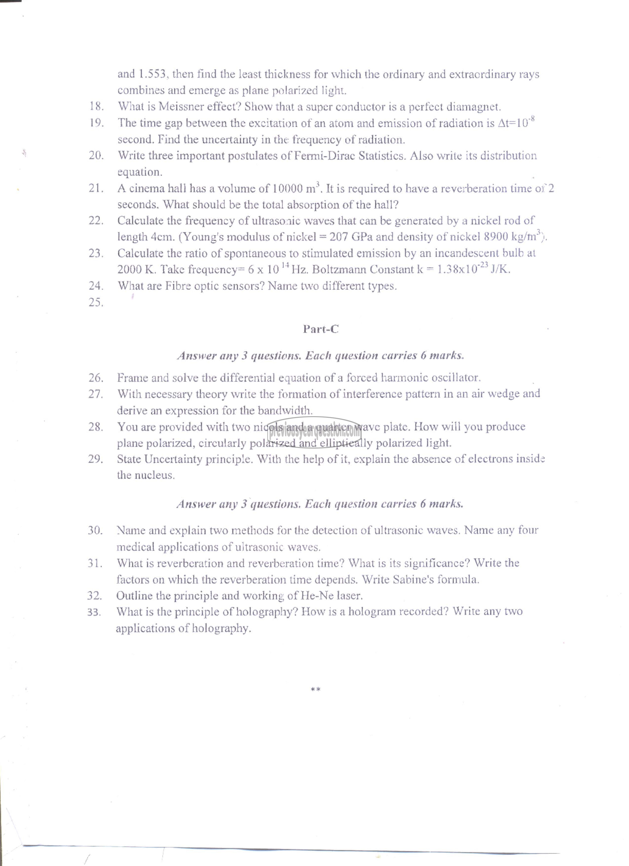 Question Paper - Engineering Physics-2