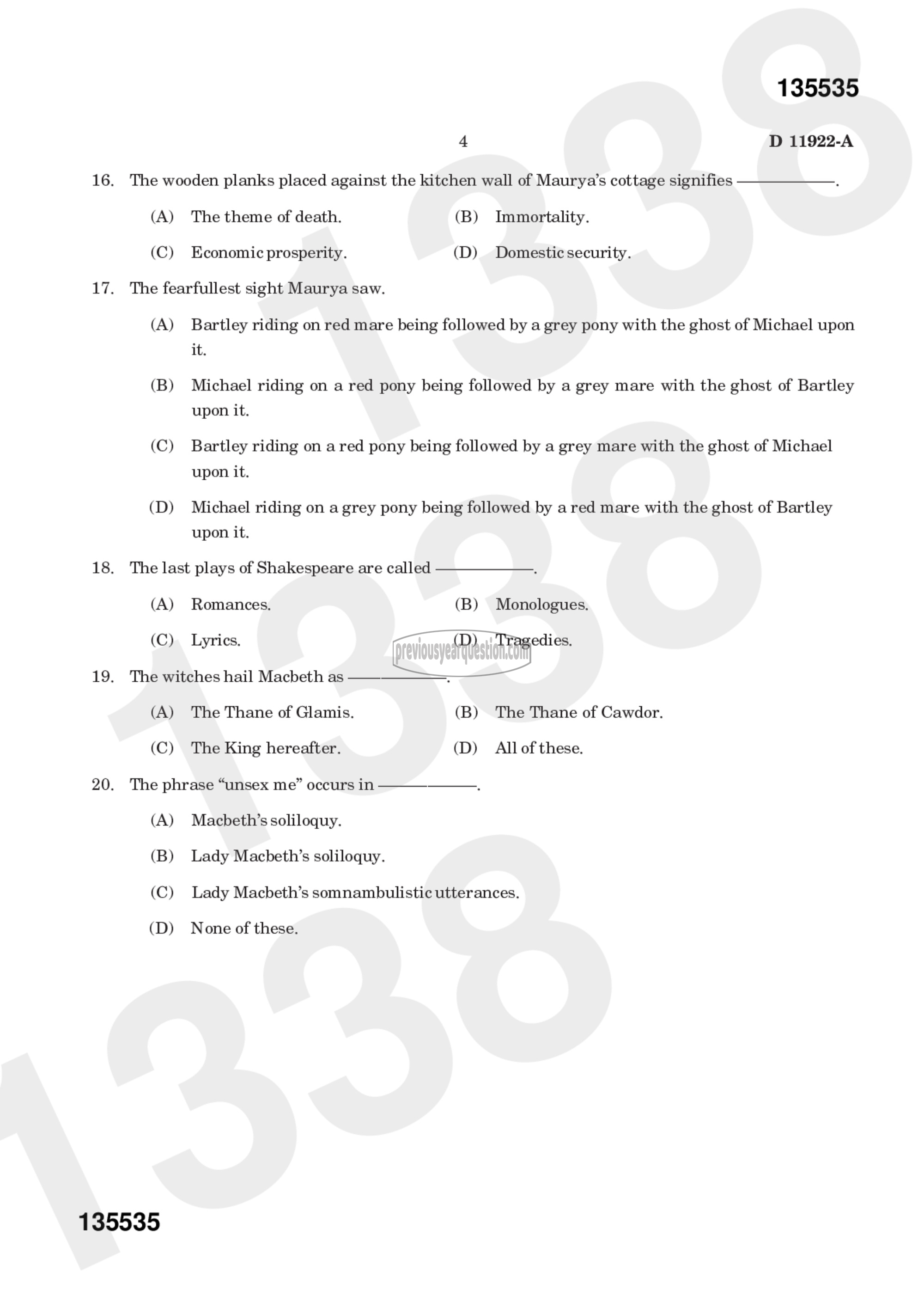 Question Paper - Reading Drama-7