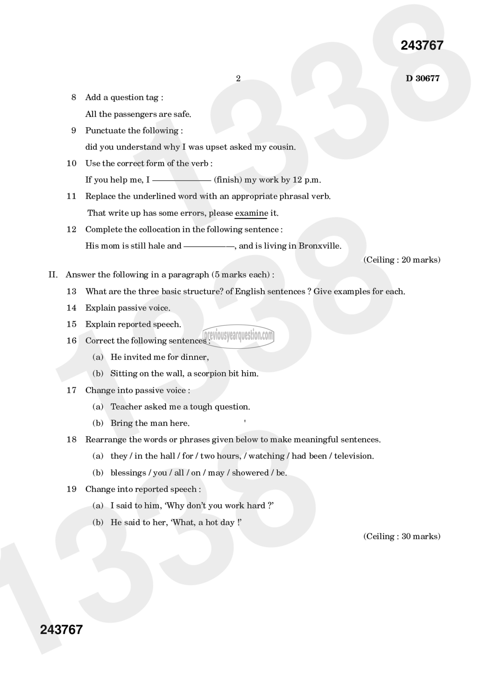 Question Paper - Film Studies-2