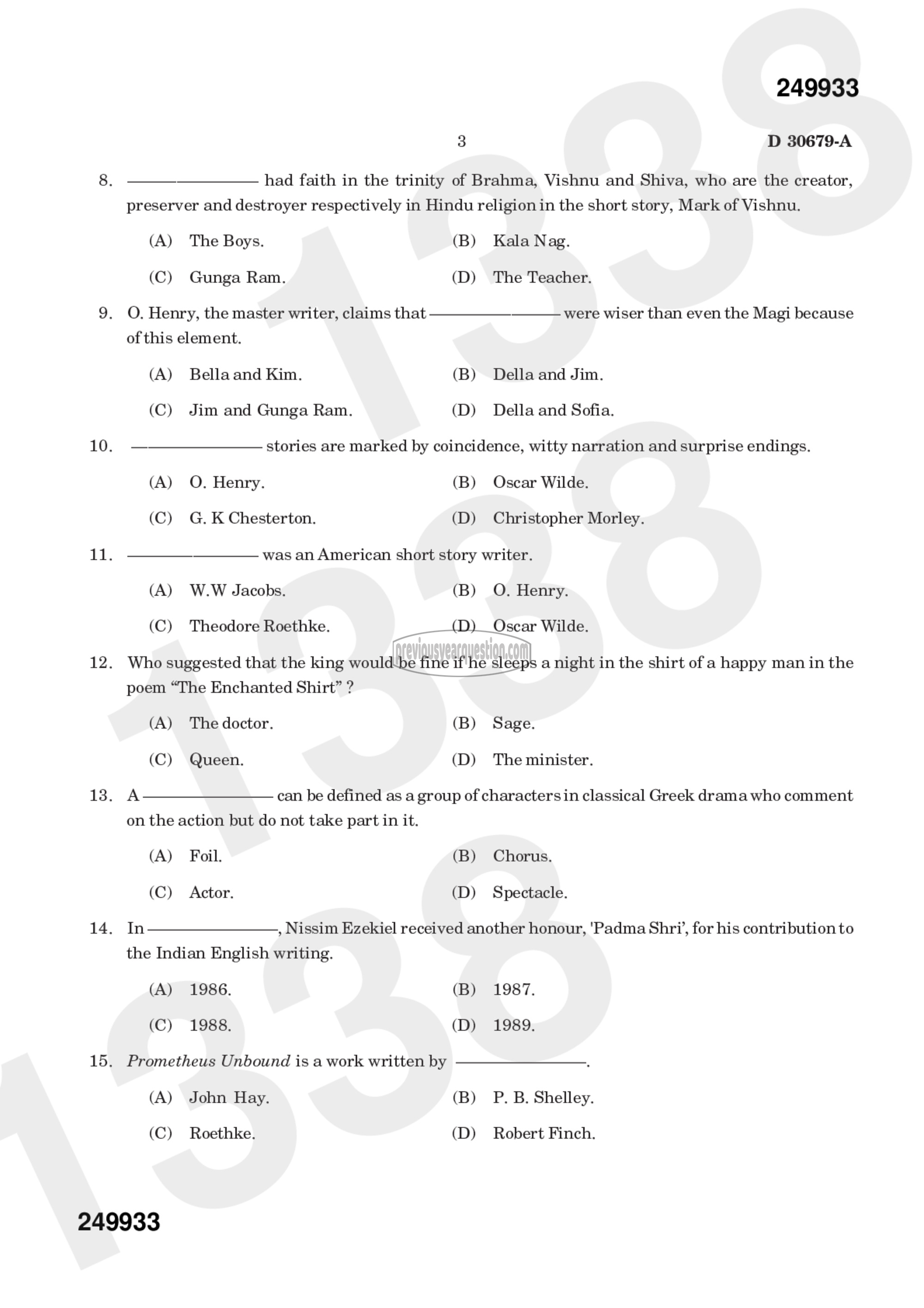 Question Paper - Applied Language Skills-5