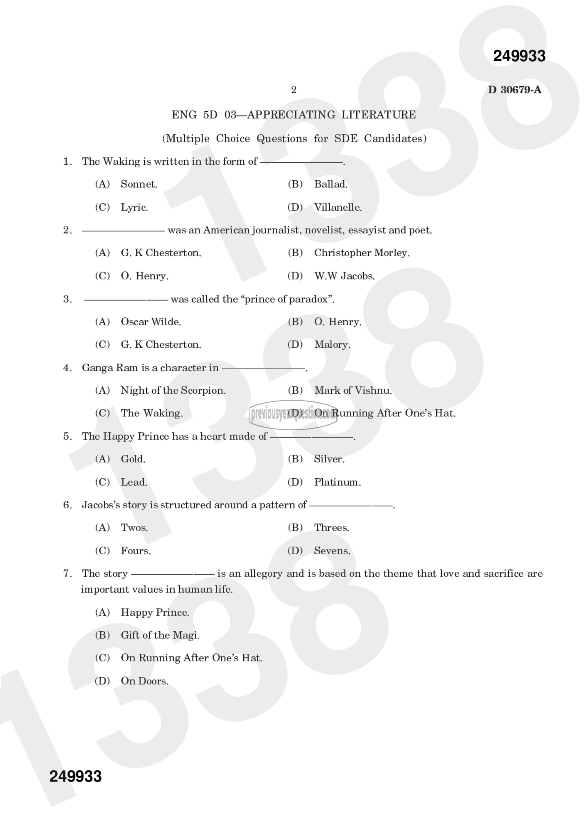 Question Paper - Applied Language Skills-4