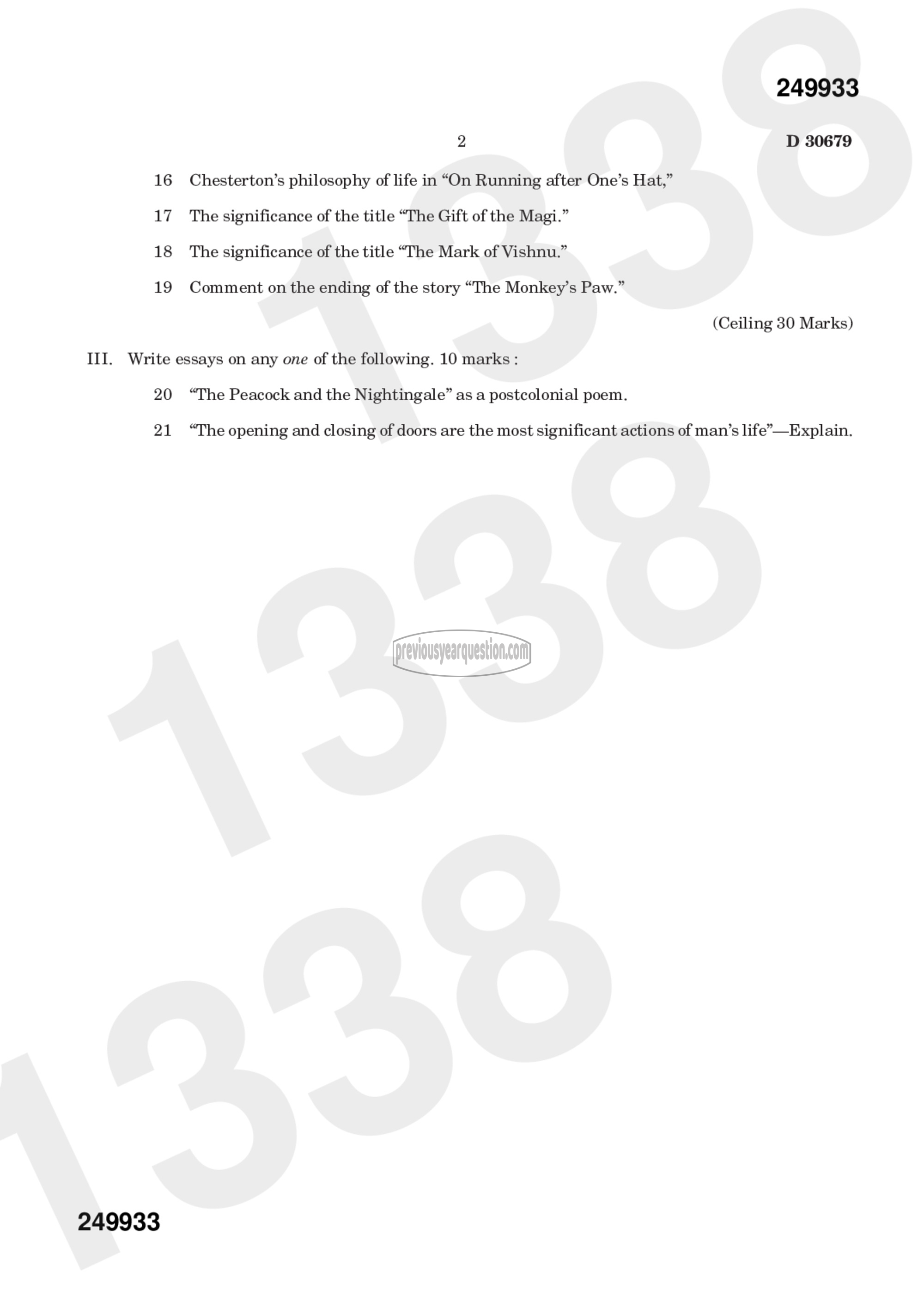 Question Paper - Applied Language Skills-2