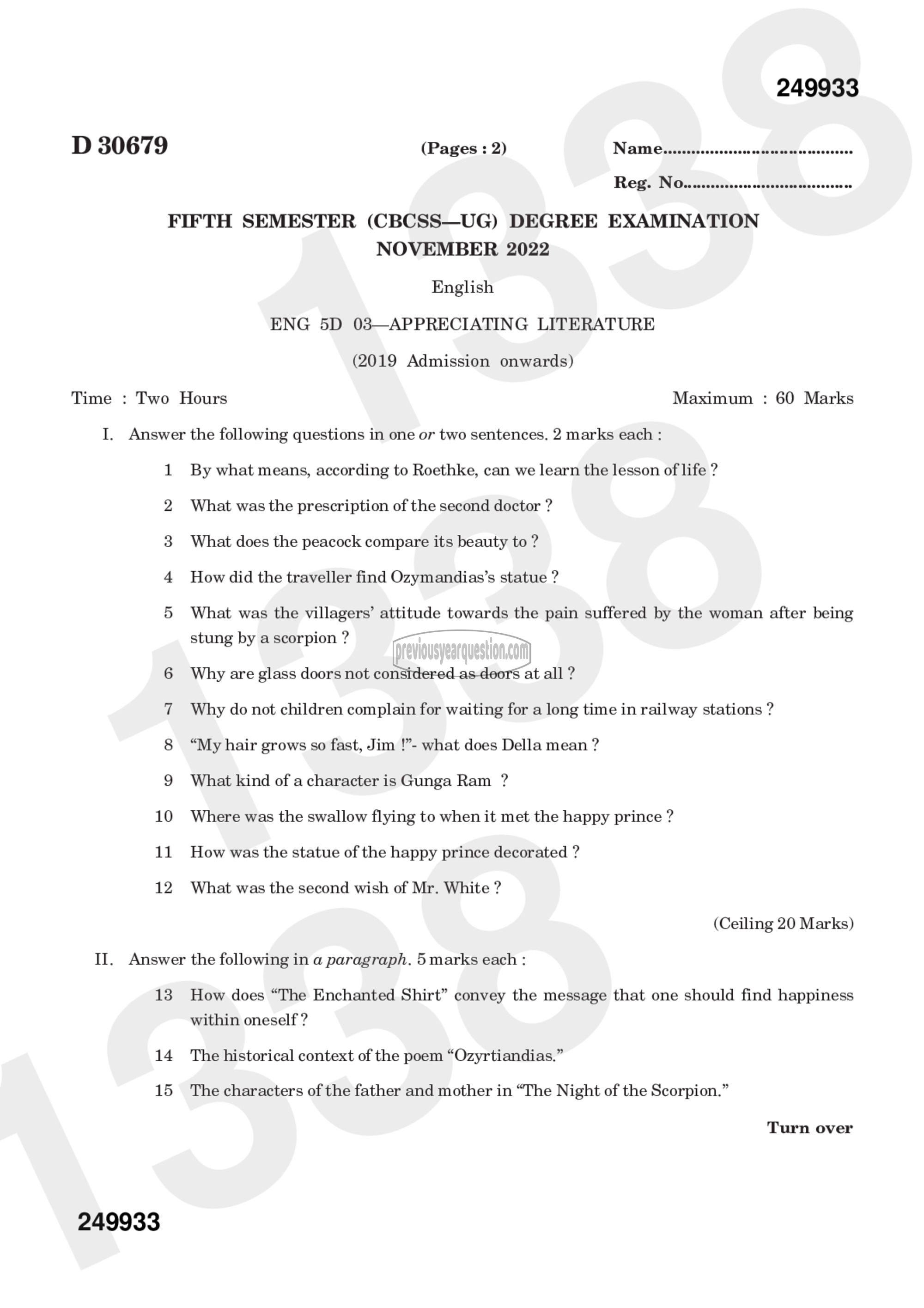 Question Paper - Applied Language Skills-1