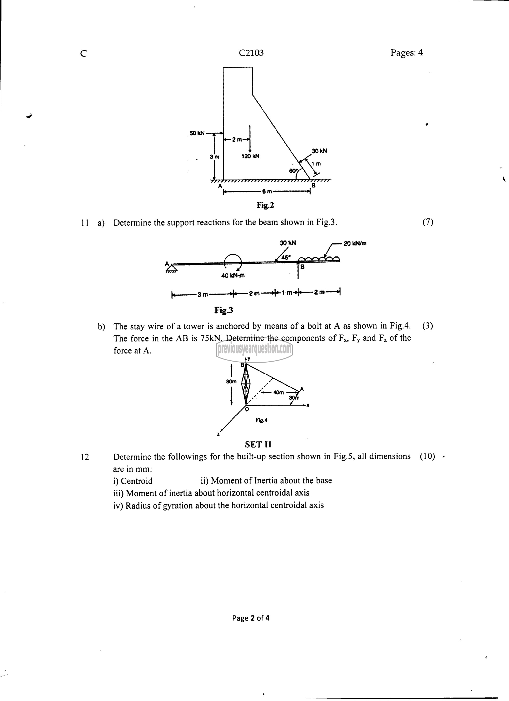 Question Paper - ENGINEERING MECHANICS-2