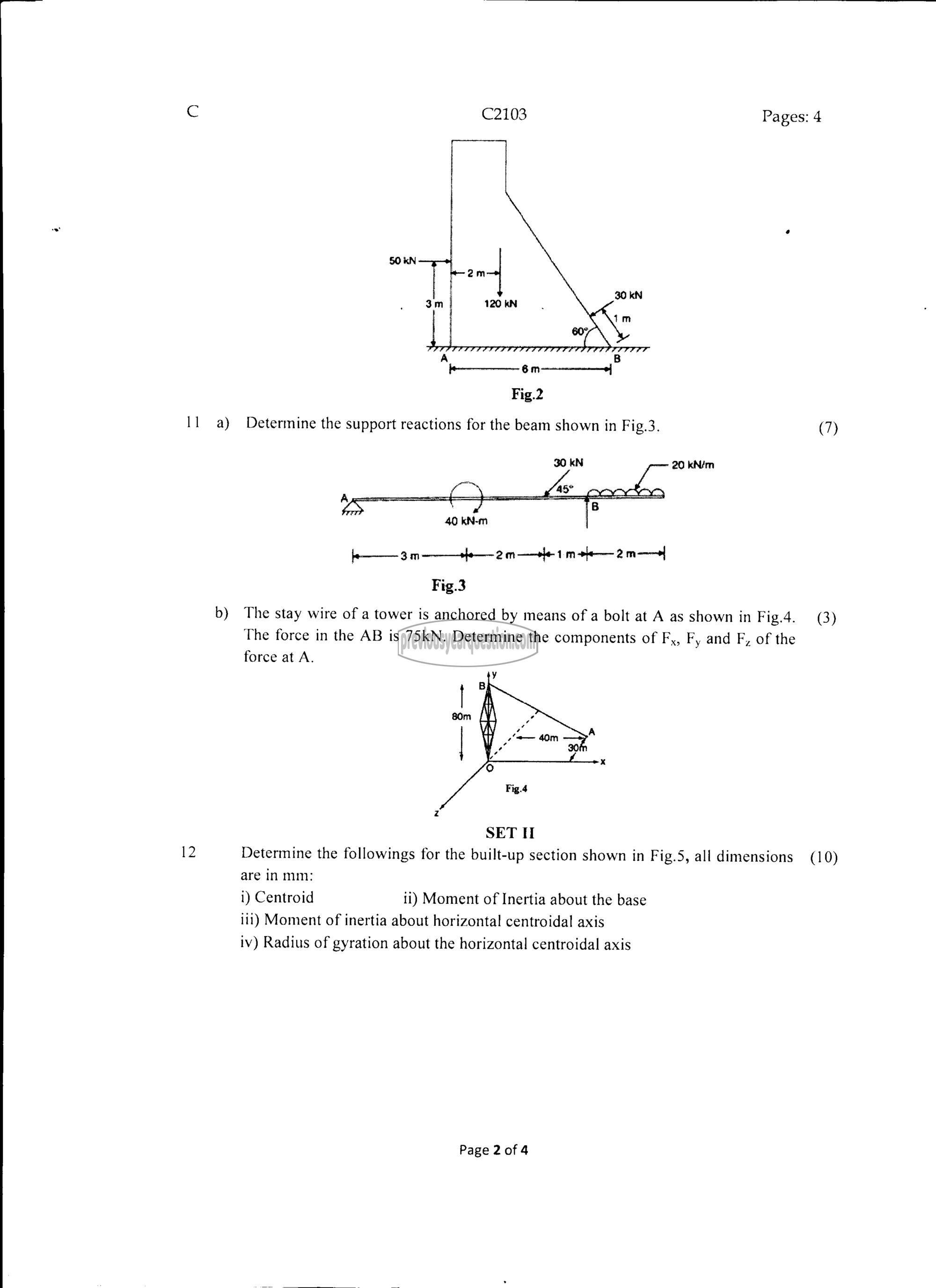 Question Paper - ENGINEERING MECHANICS-2