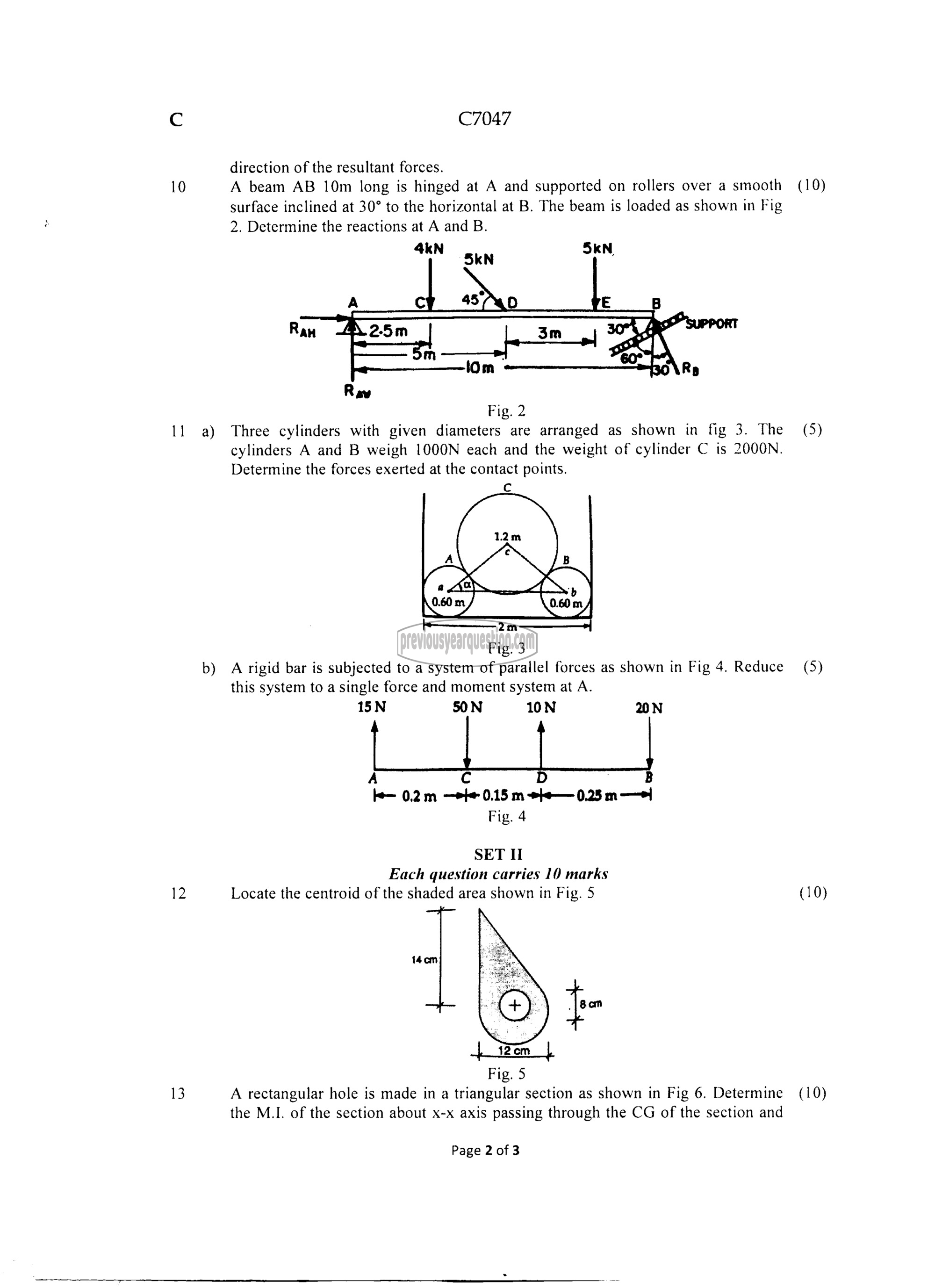 Question Paper - ENGINEERING MECHANICS-2