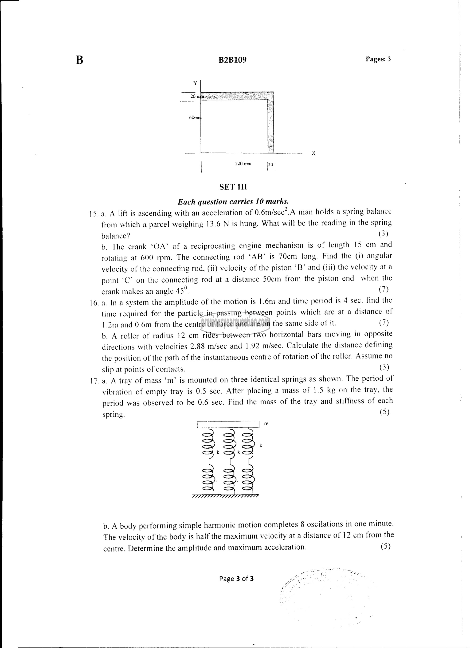 Question Paper - ENGINEERING MECHANICS-3