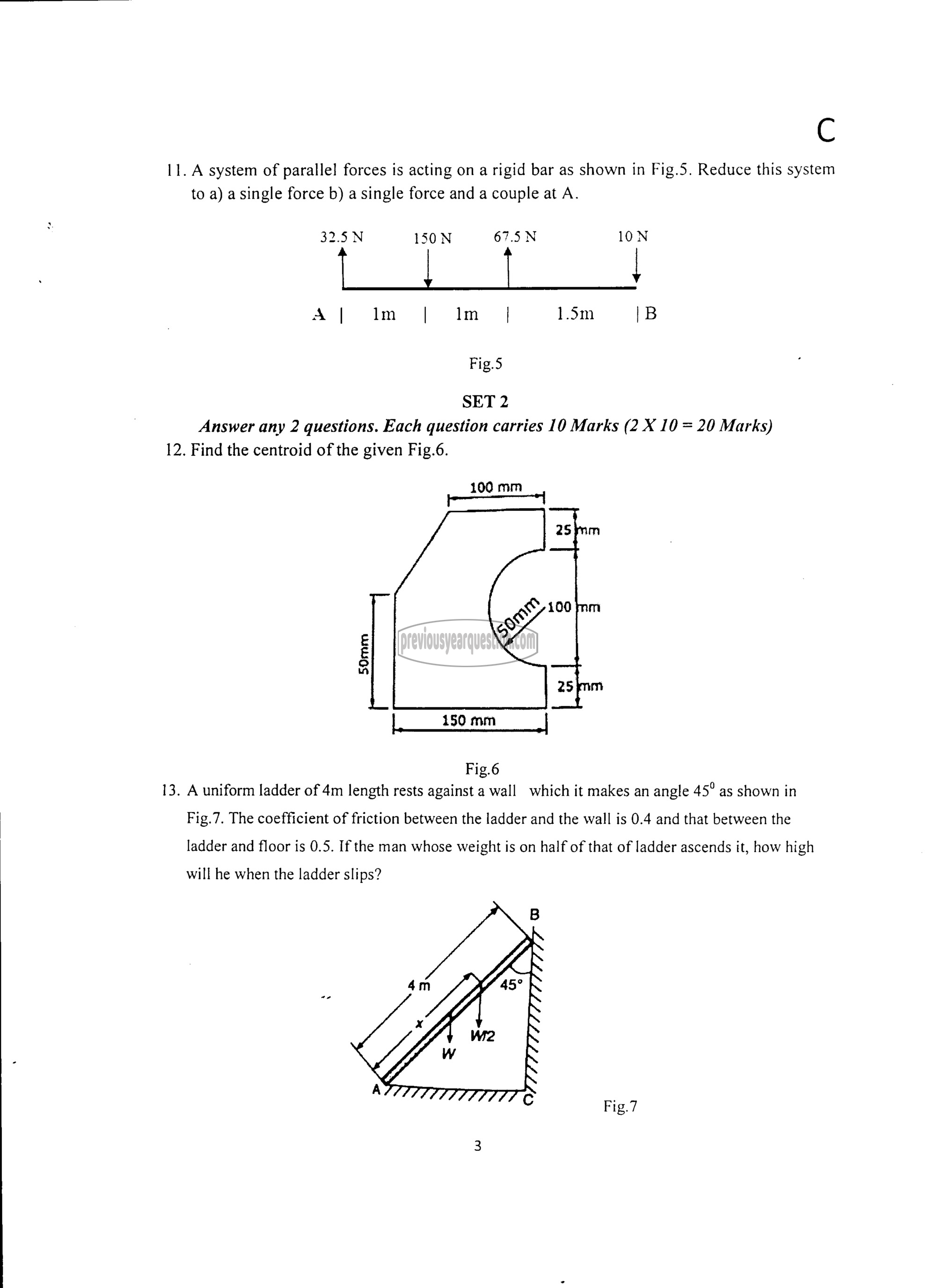 Question Paper - ENGINEERING MECHANICS-3