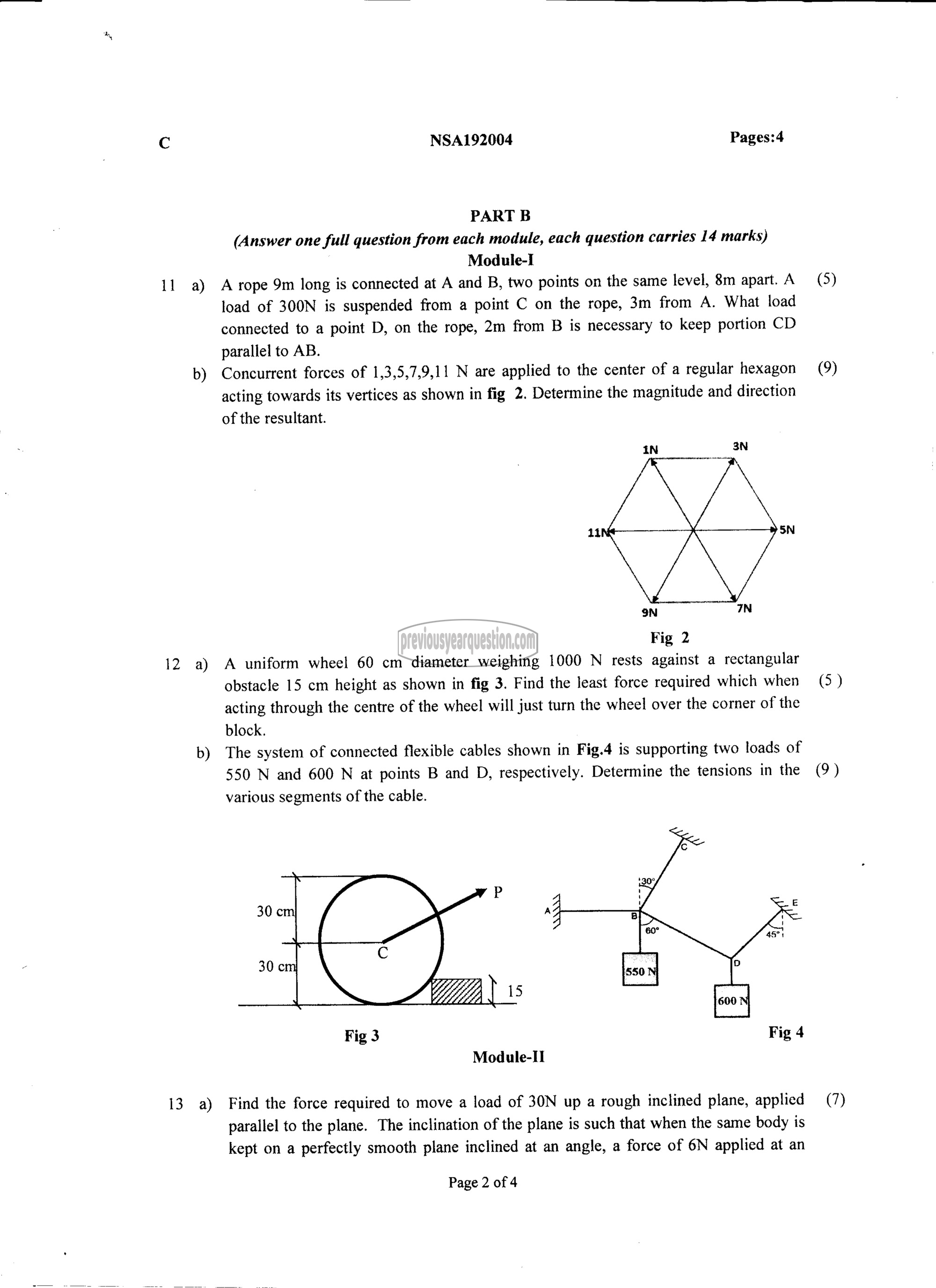 Question Paper - ENGINEERING MECHANICS-2