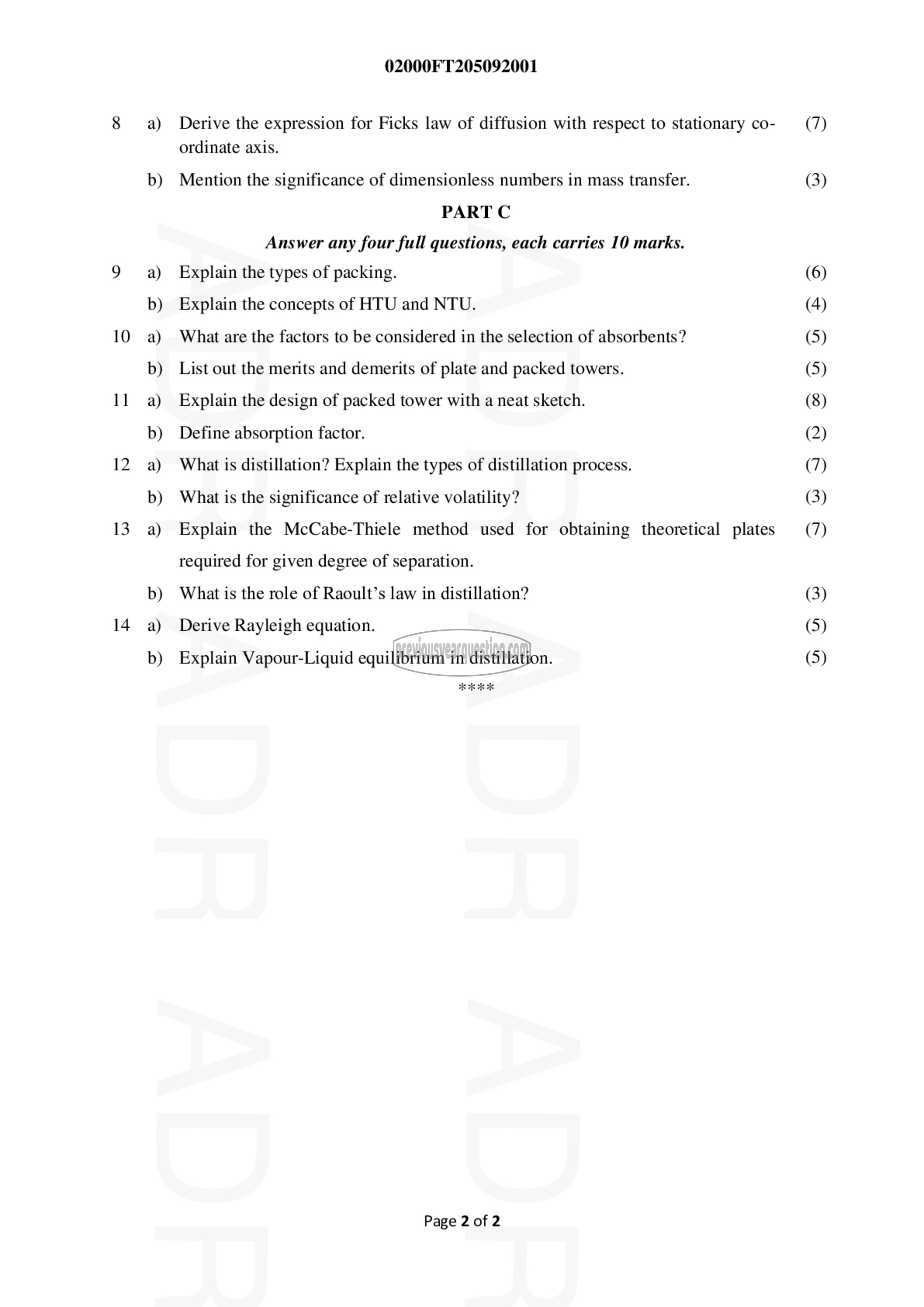 Question Paper - Fundamentals of Heat and Mass Transfer-2