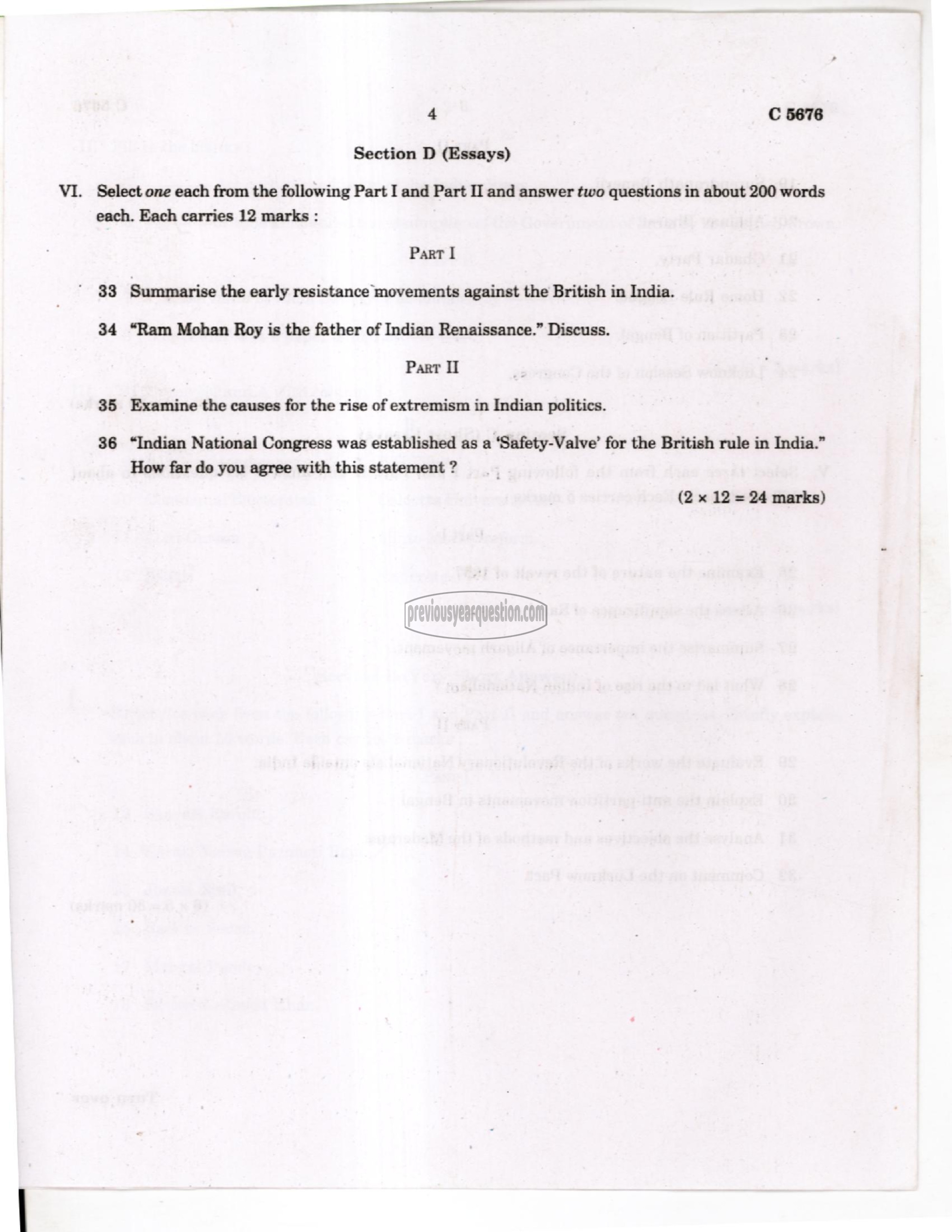 Question Paper - Method of Historical Research-4