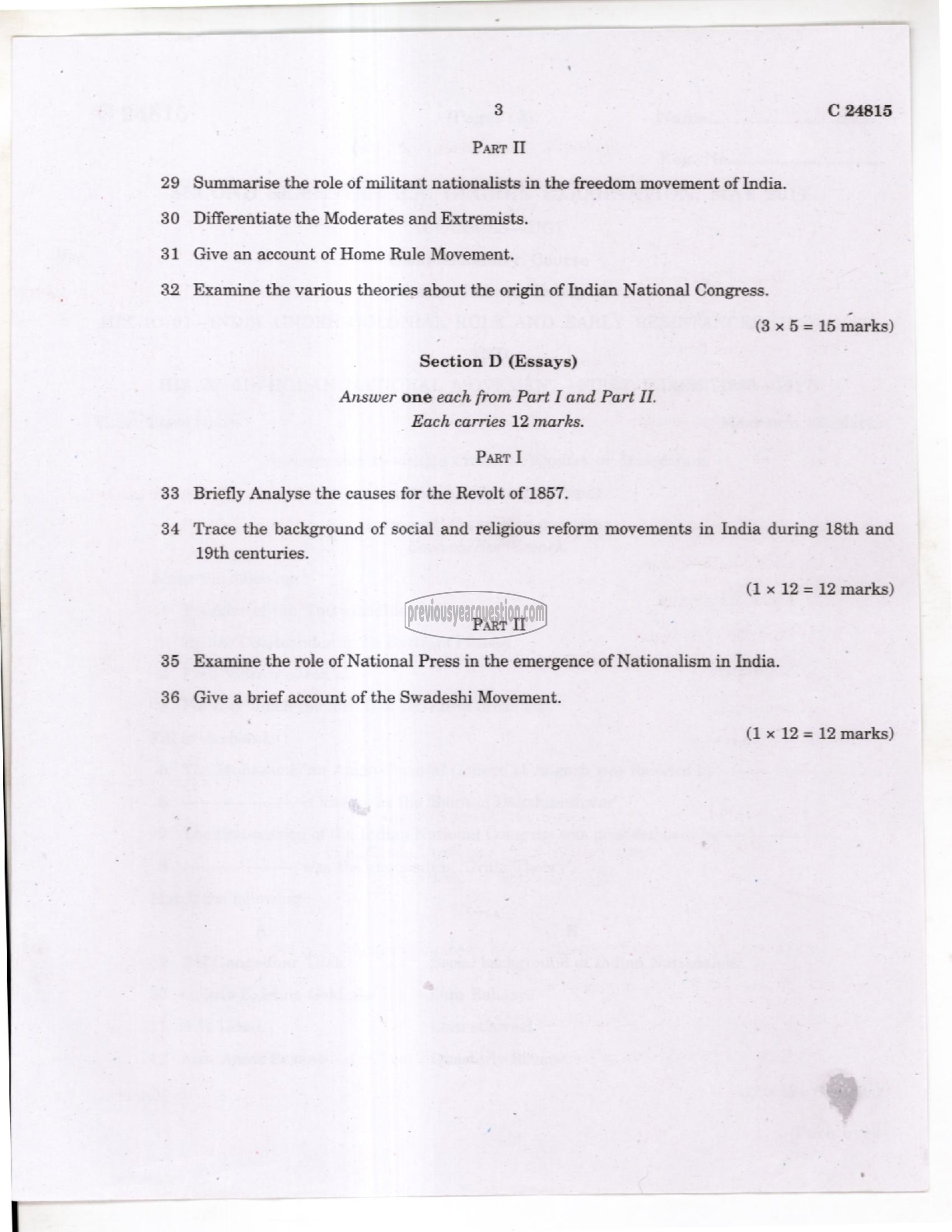 Question Paper - Method of Historical Research-3