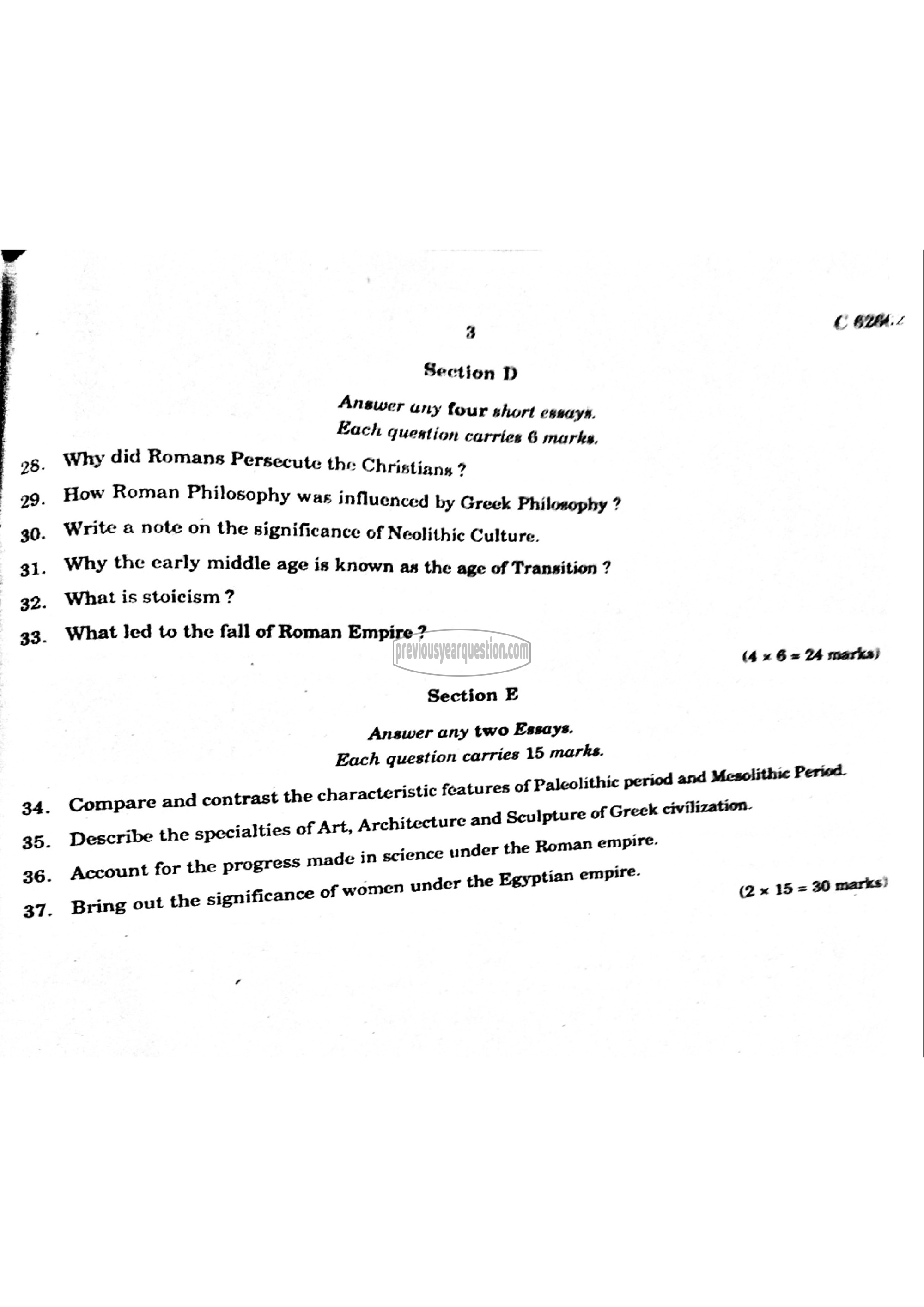 Question Paper - TRENDS IN INDIAN HISTORIOGRAPHY-3