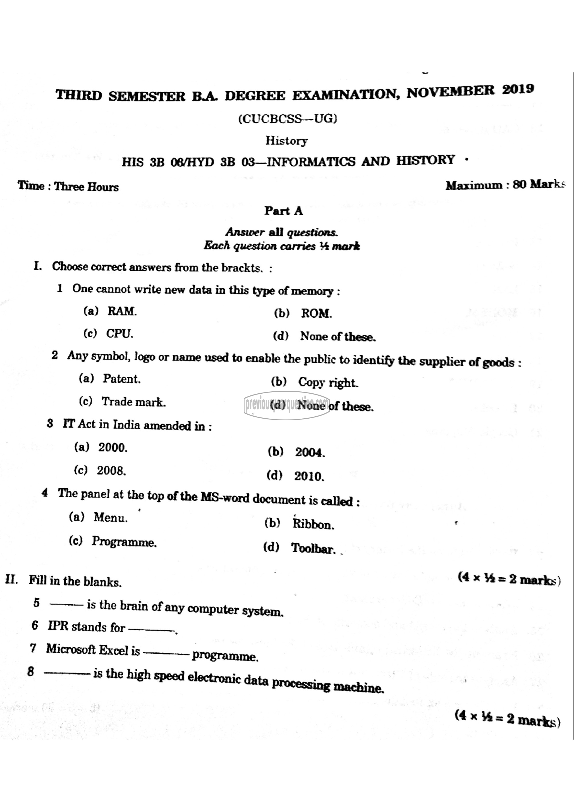 Question Paper - WORLD HISTORY- 1-1