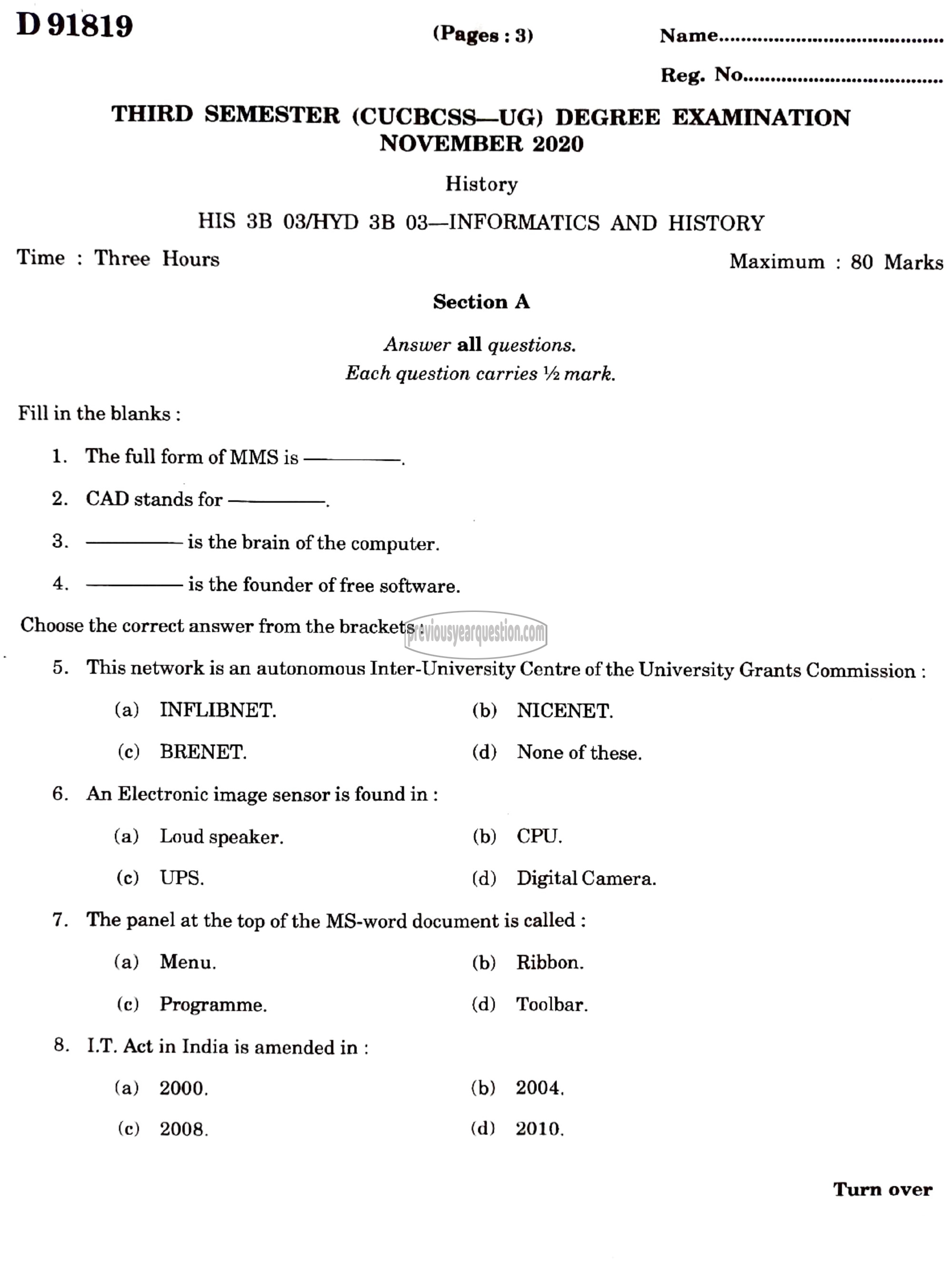 Question Paper - WORLD HISTORY- 1-1