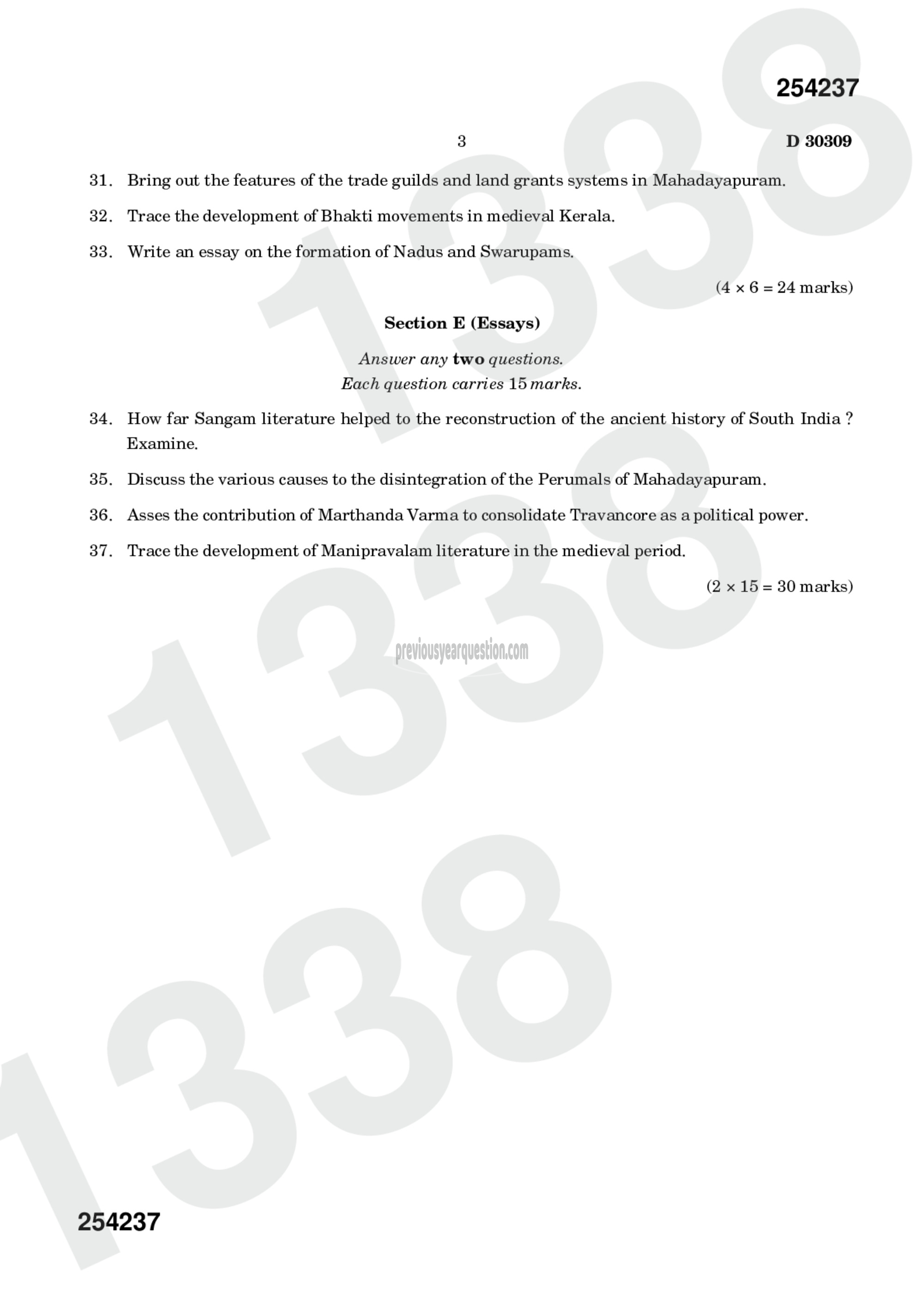 Question Paper - WORLD HISTORY- 3-3