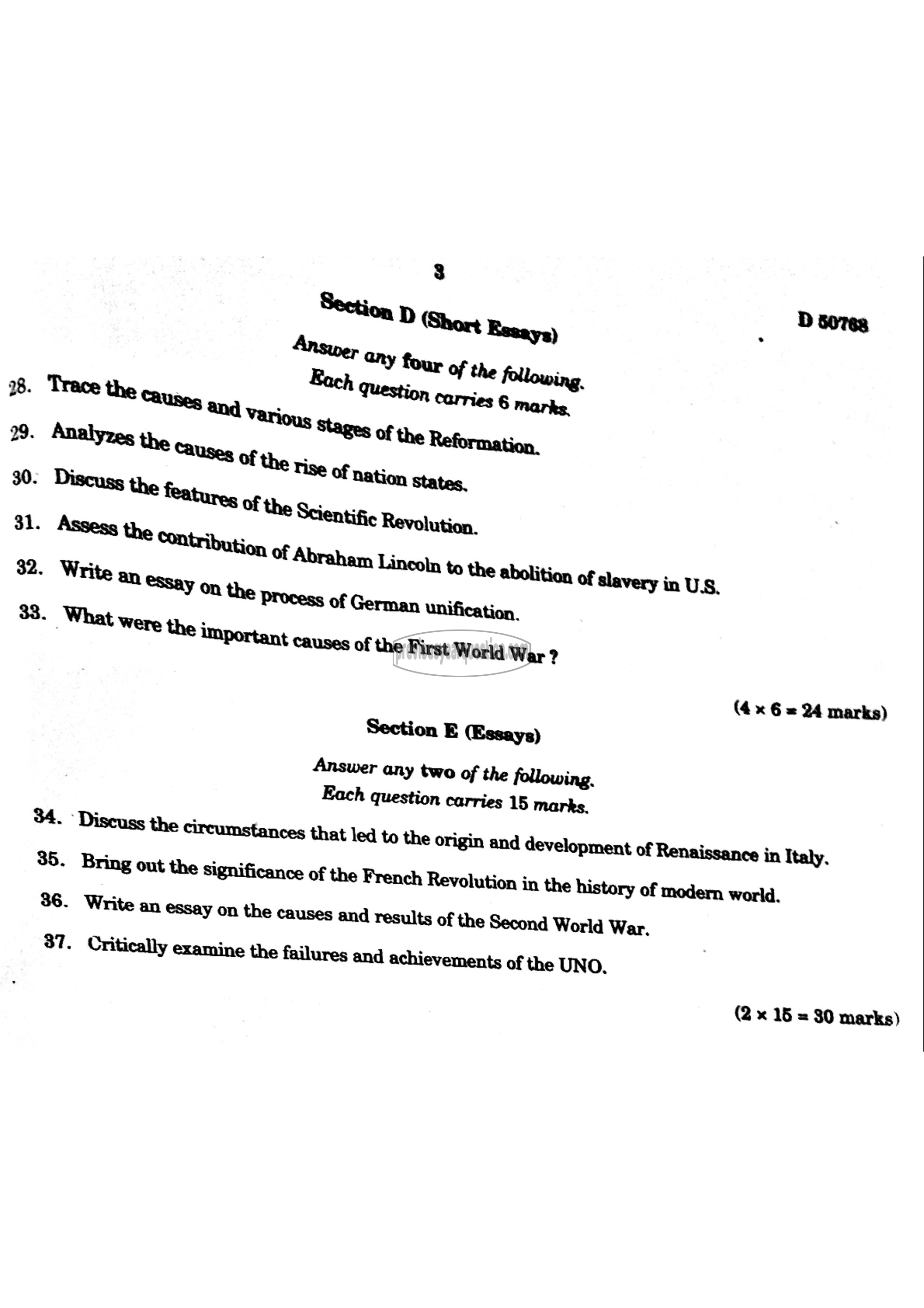 Question Paper - METHODOLOGY OF THE WRITING OF HISTORY-3