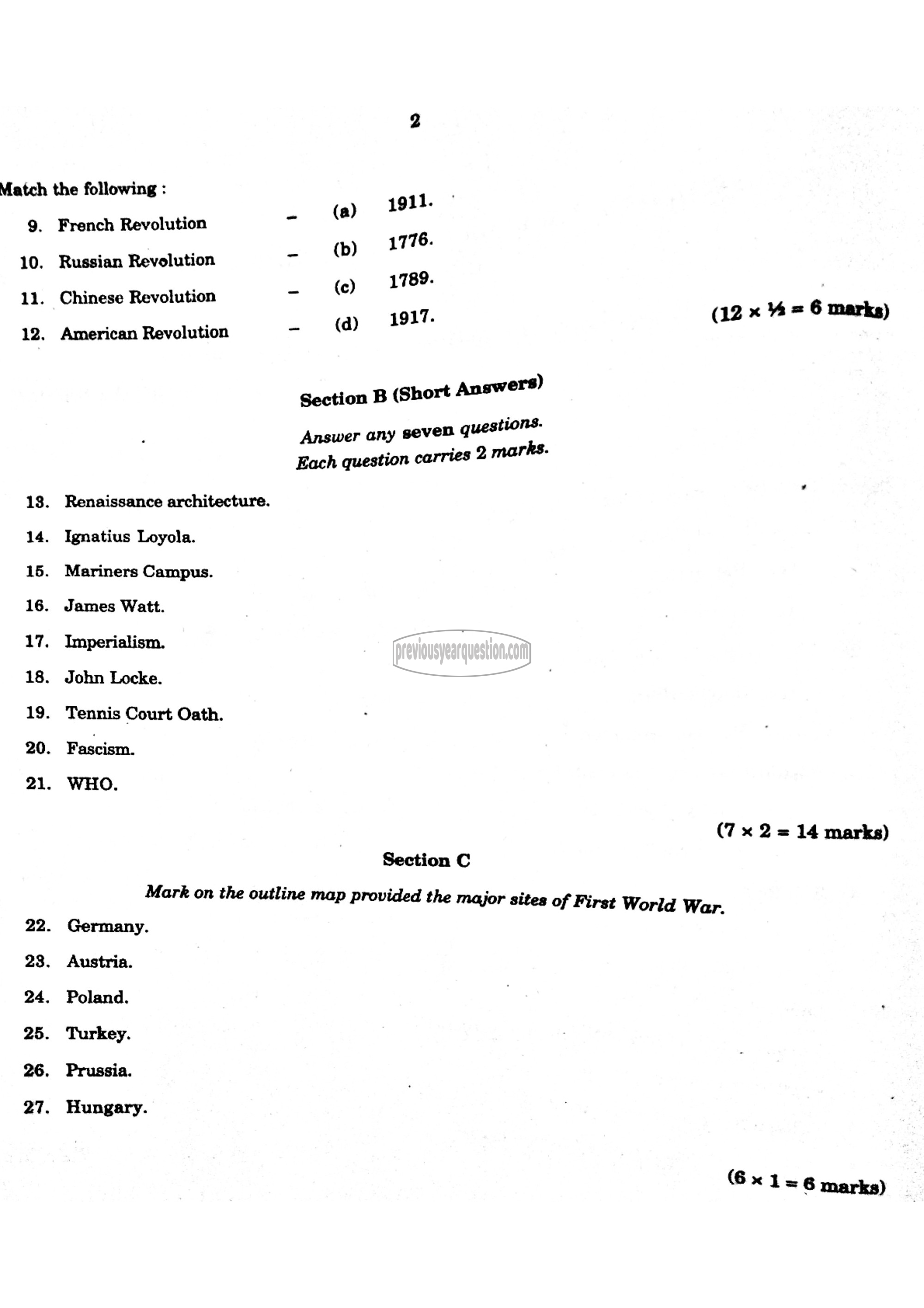 Question Paper - METHODOLOGY OF THE WRITING OF HISTORY-2