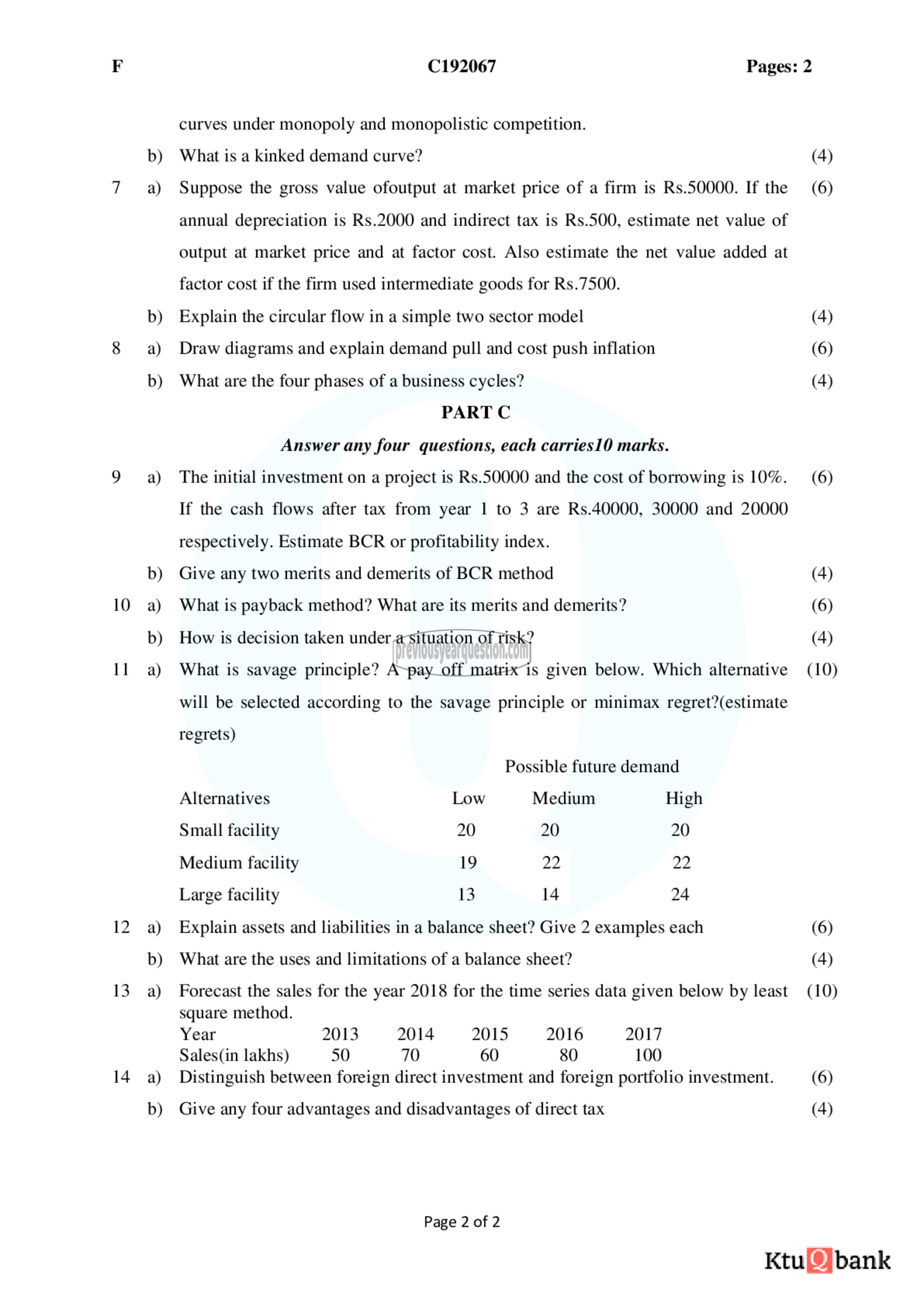 Question Paper - Business Economics-2