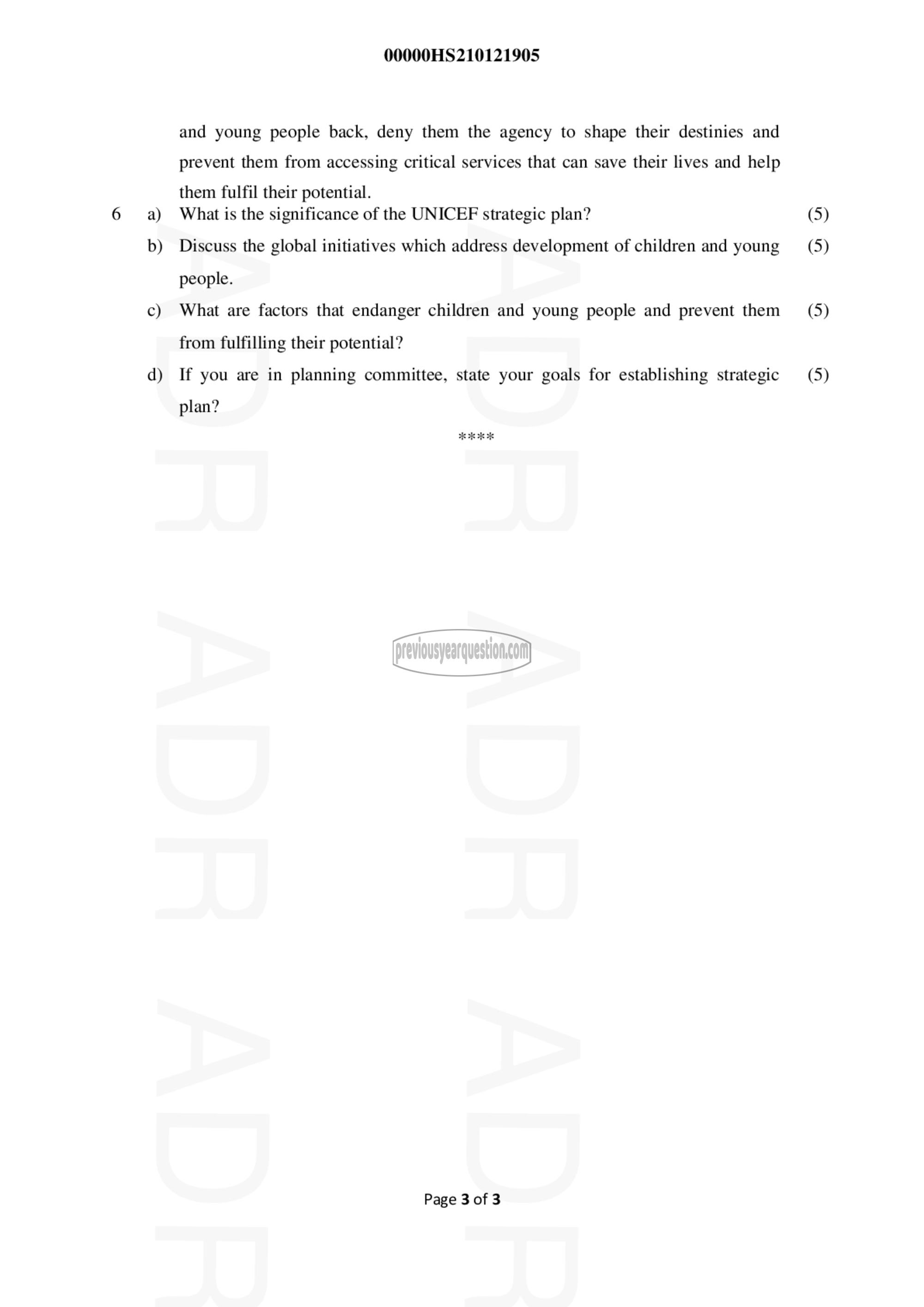 Question Paper - Life Skills-3