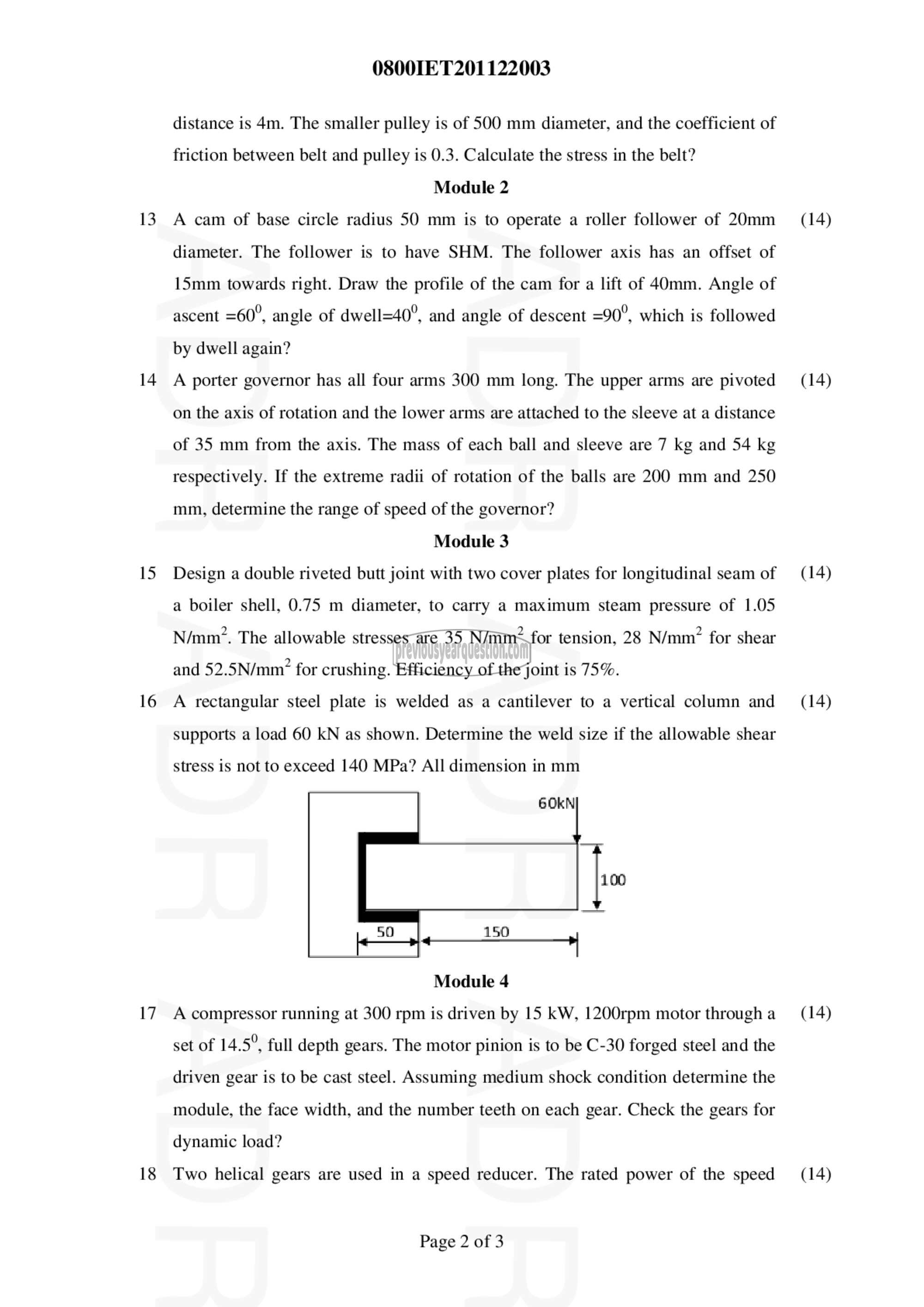 Question Paper - THEORY OF MACHINES AND DESIGN-2