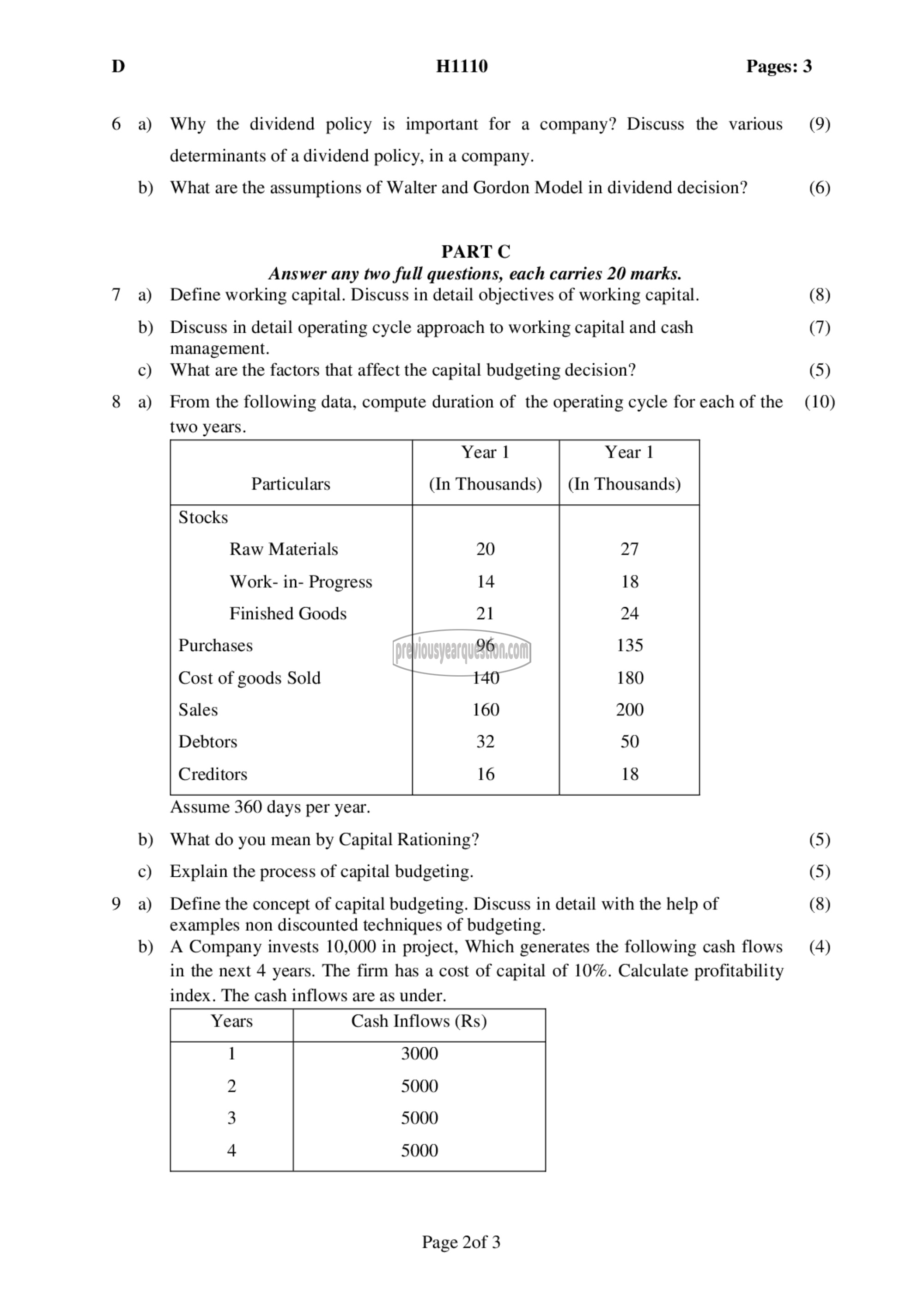 Question Paper - FINANCIAL MANAGEMENT-2