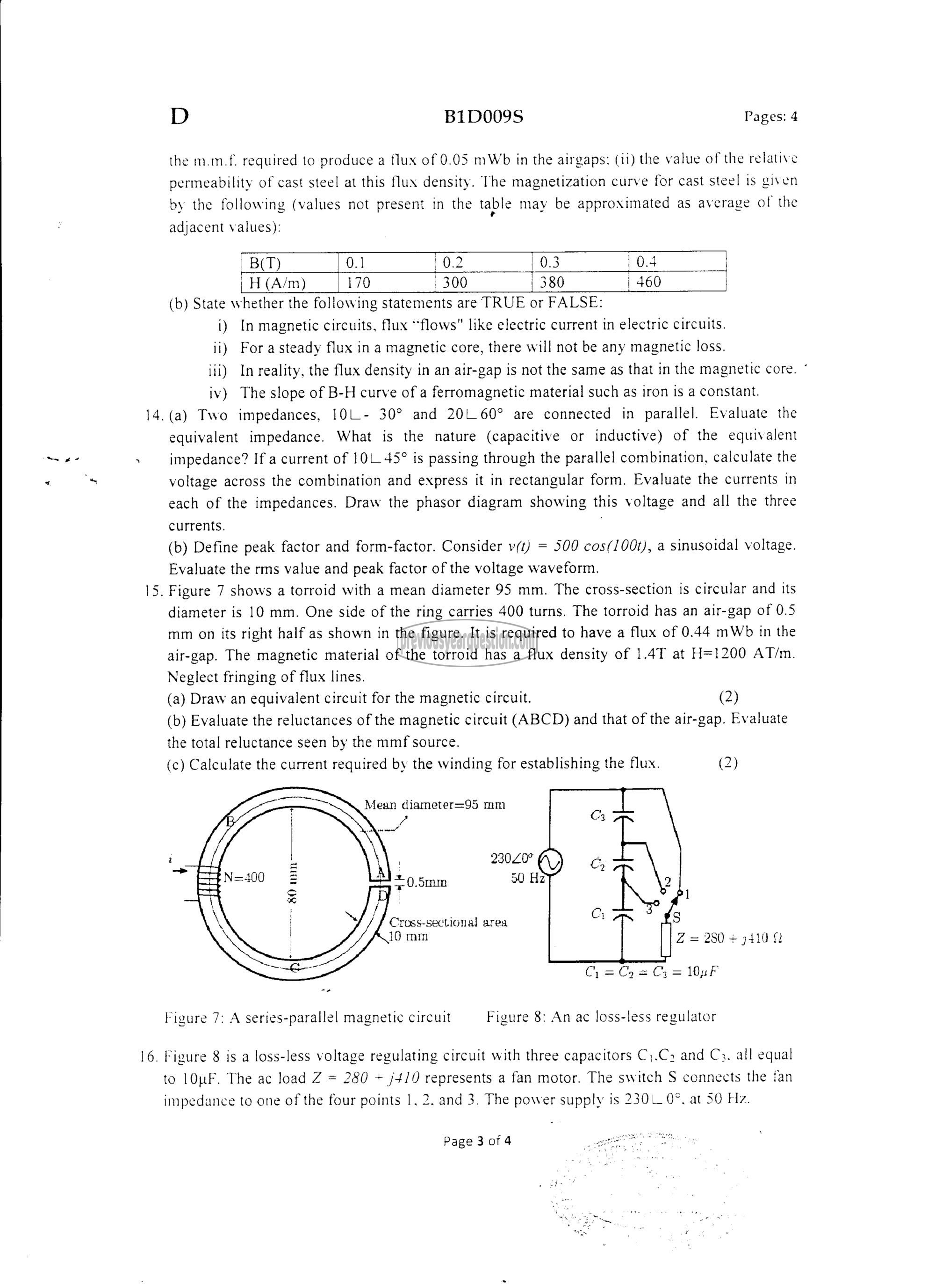 Question Paper - INTRODUCTION TO ELECTRICAL ENGINEERING-3