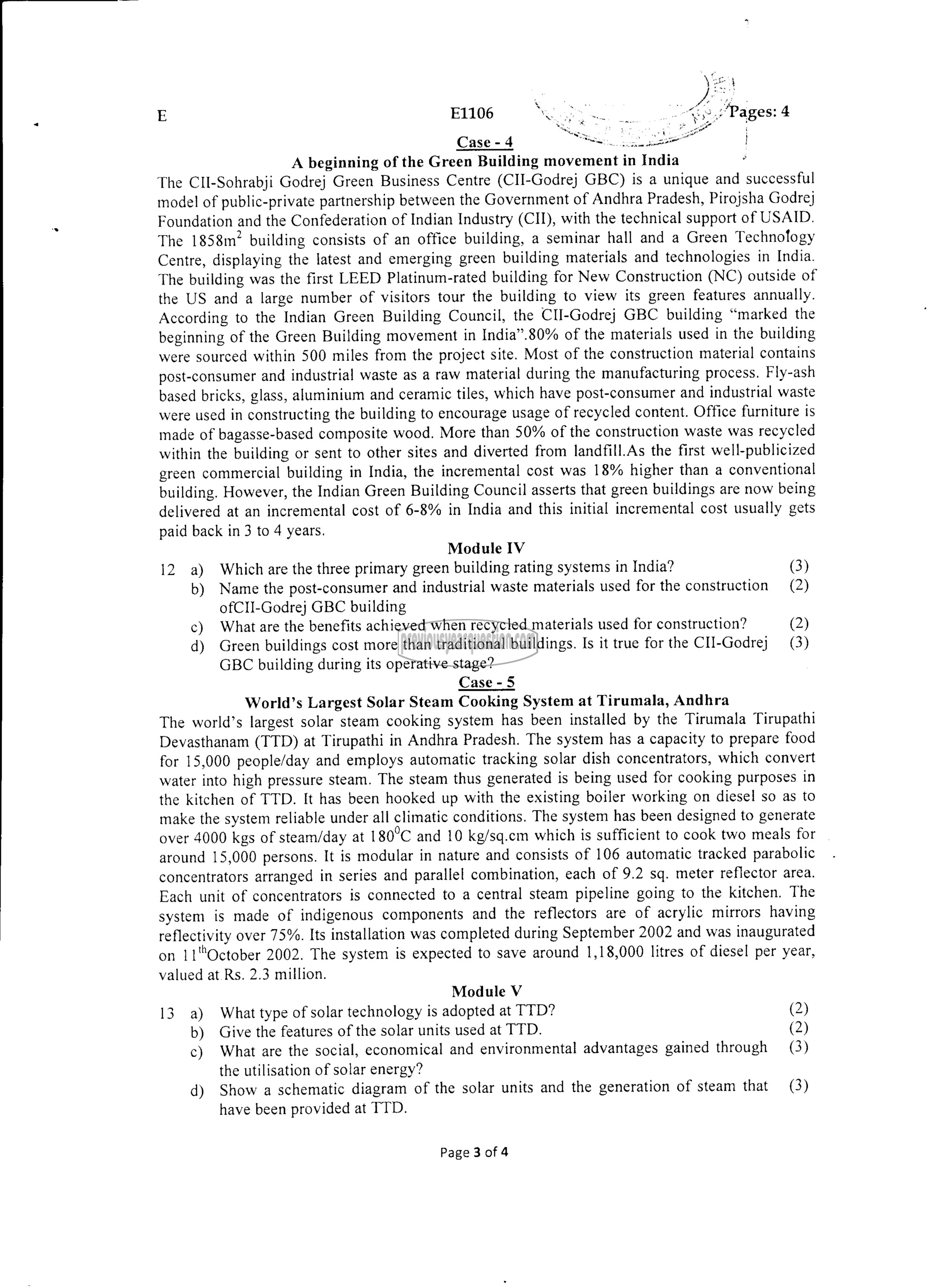 Question Paper - INTRODUCTION TO SUSTAINABLE ENGINEERING-3