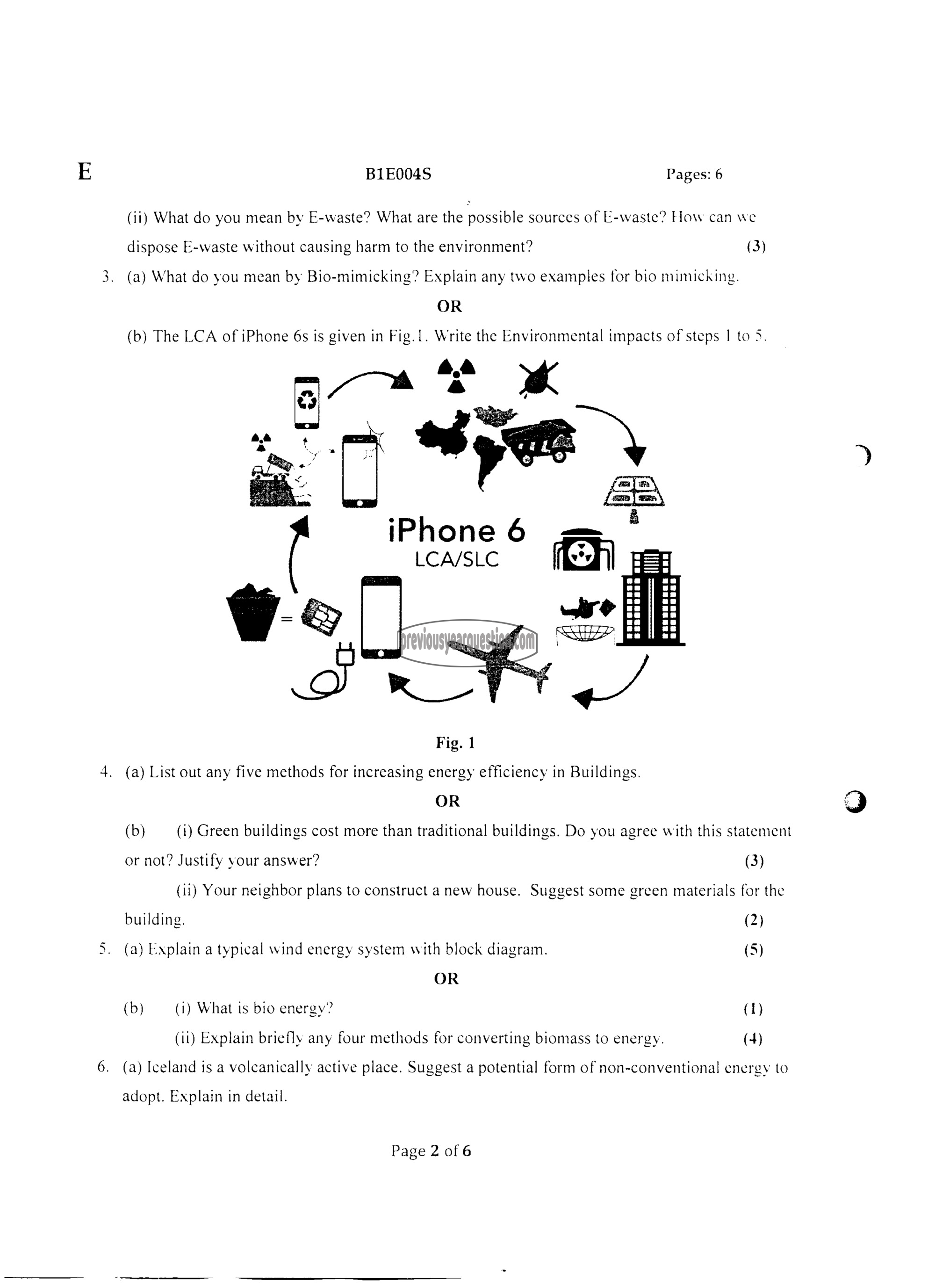 Question Paper - INTRODUCTION TO SUSTAINABLE ENGINEERING-2