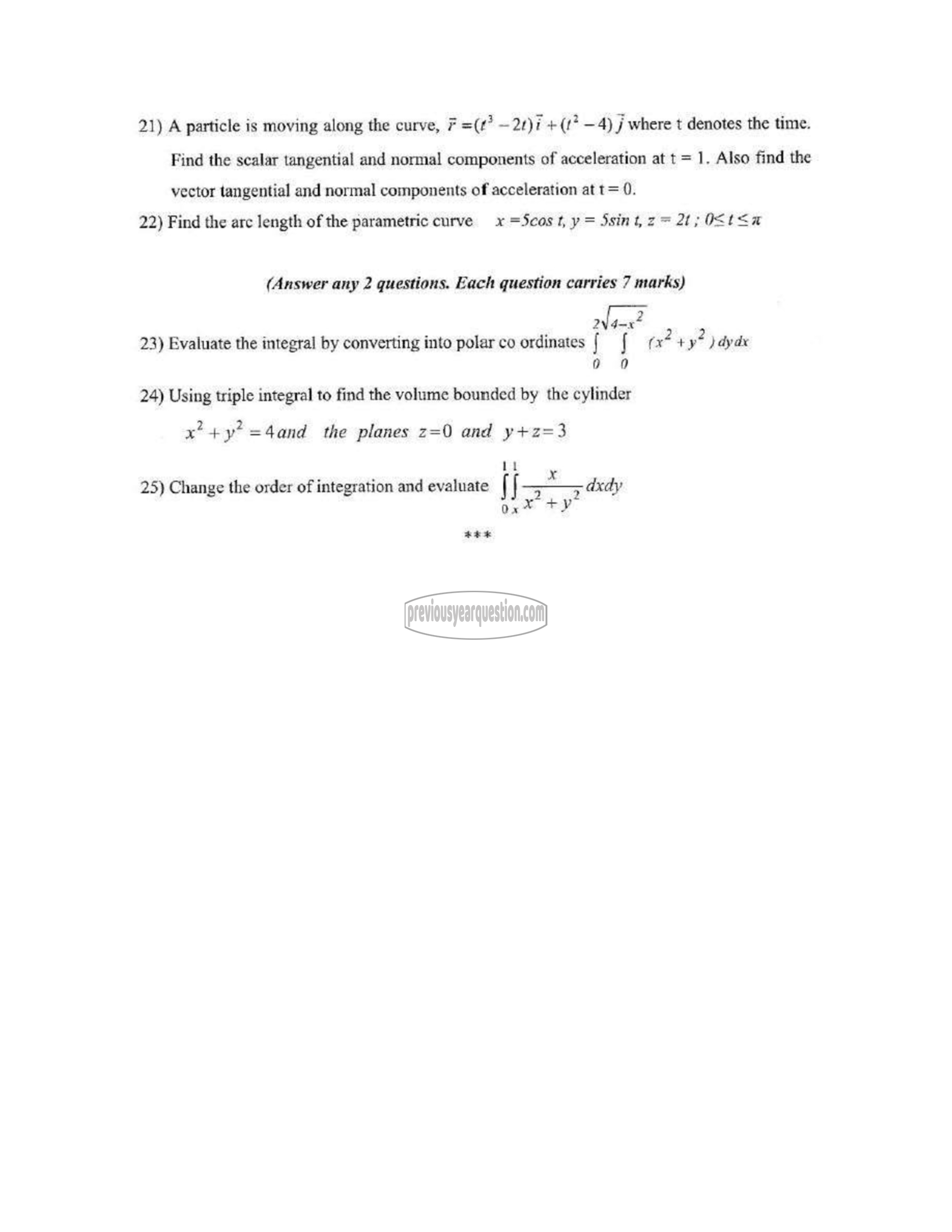 Question Paper - CALCULUS-3