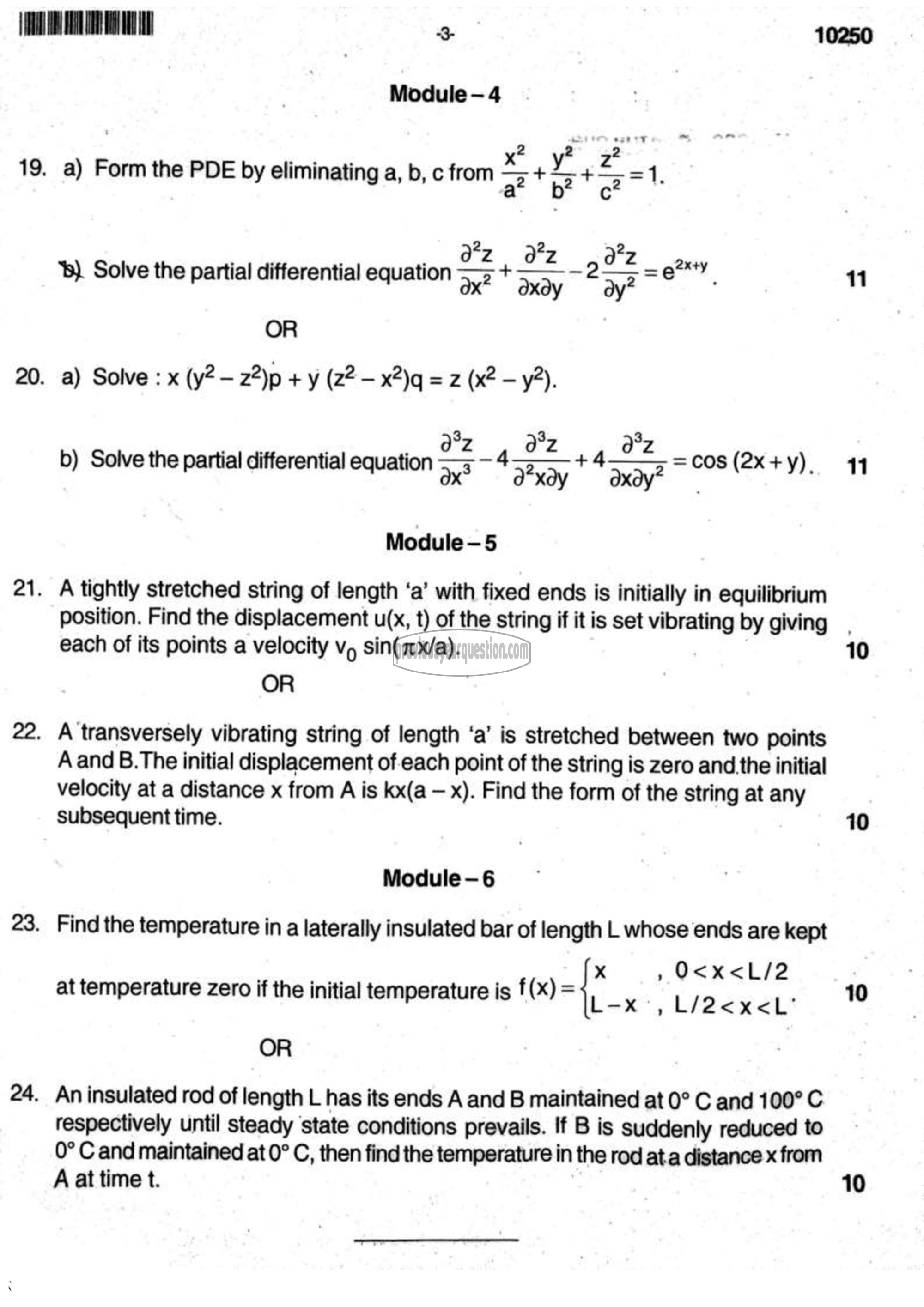 Question Paper - DIFFERENTIAL EQUATIONS-3