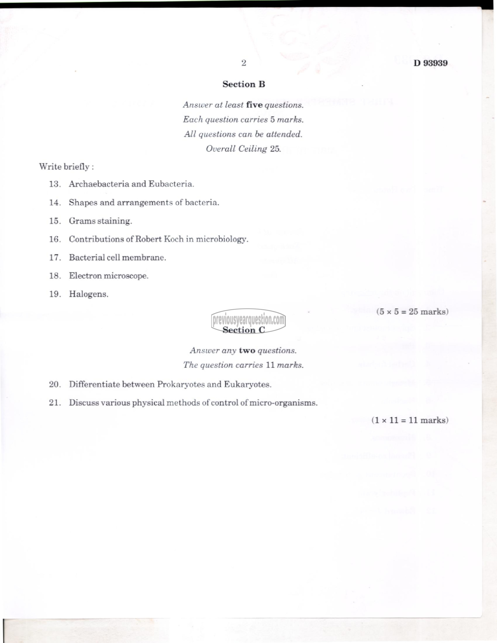 Question Paper - General Microbiology-2