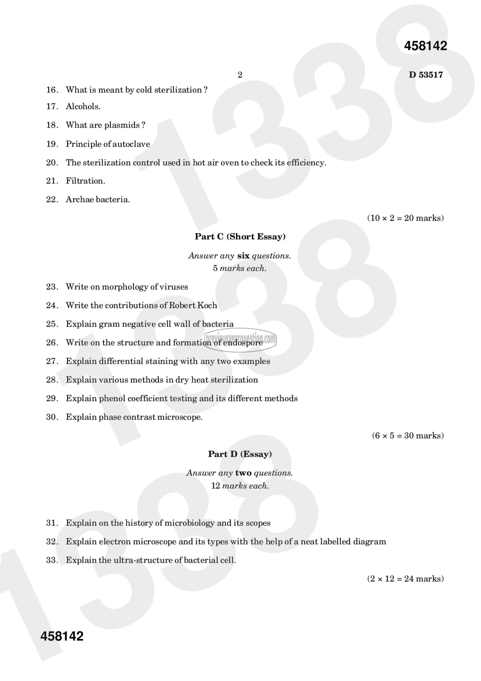 Question Paper - General Microbiology-2